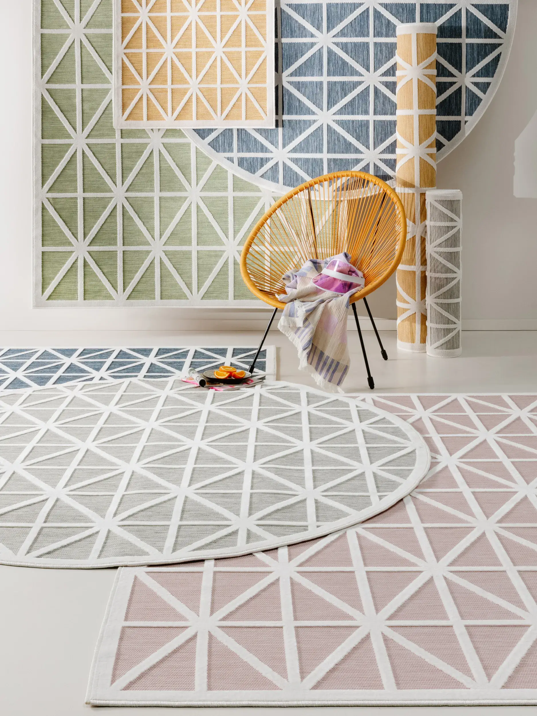 Rug made of 100% Polypropylen in Grey with a 100% Polypropylen high pile by benuta Pop