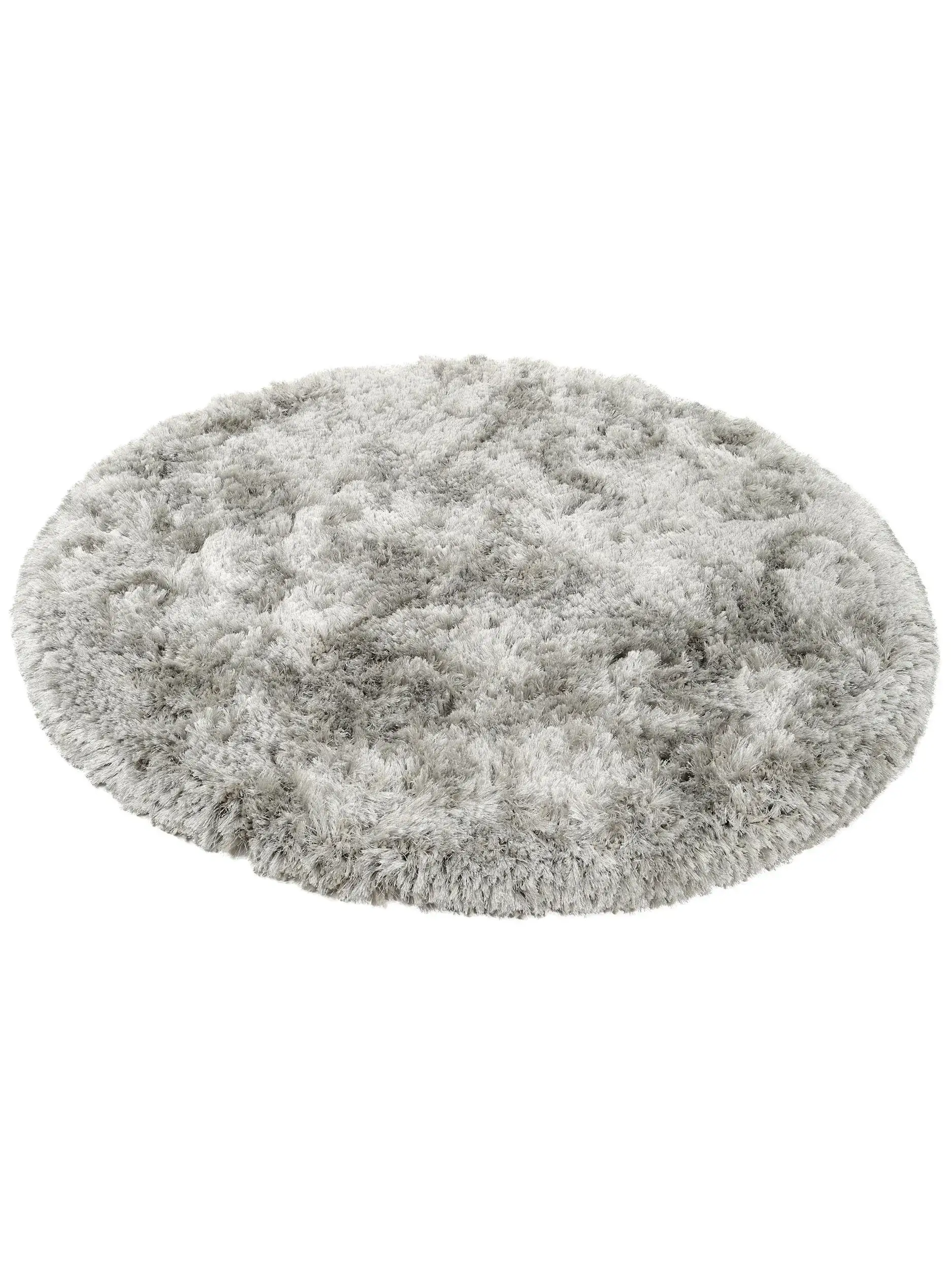 Tappeto di 100% Poliestere in Grigio con pelo alto 100% Poliestere da benuta Finest