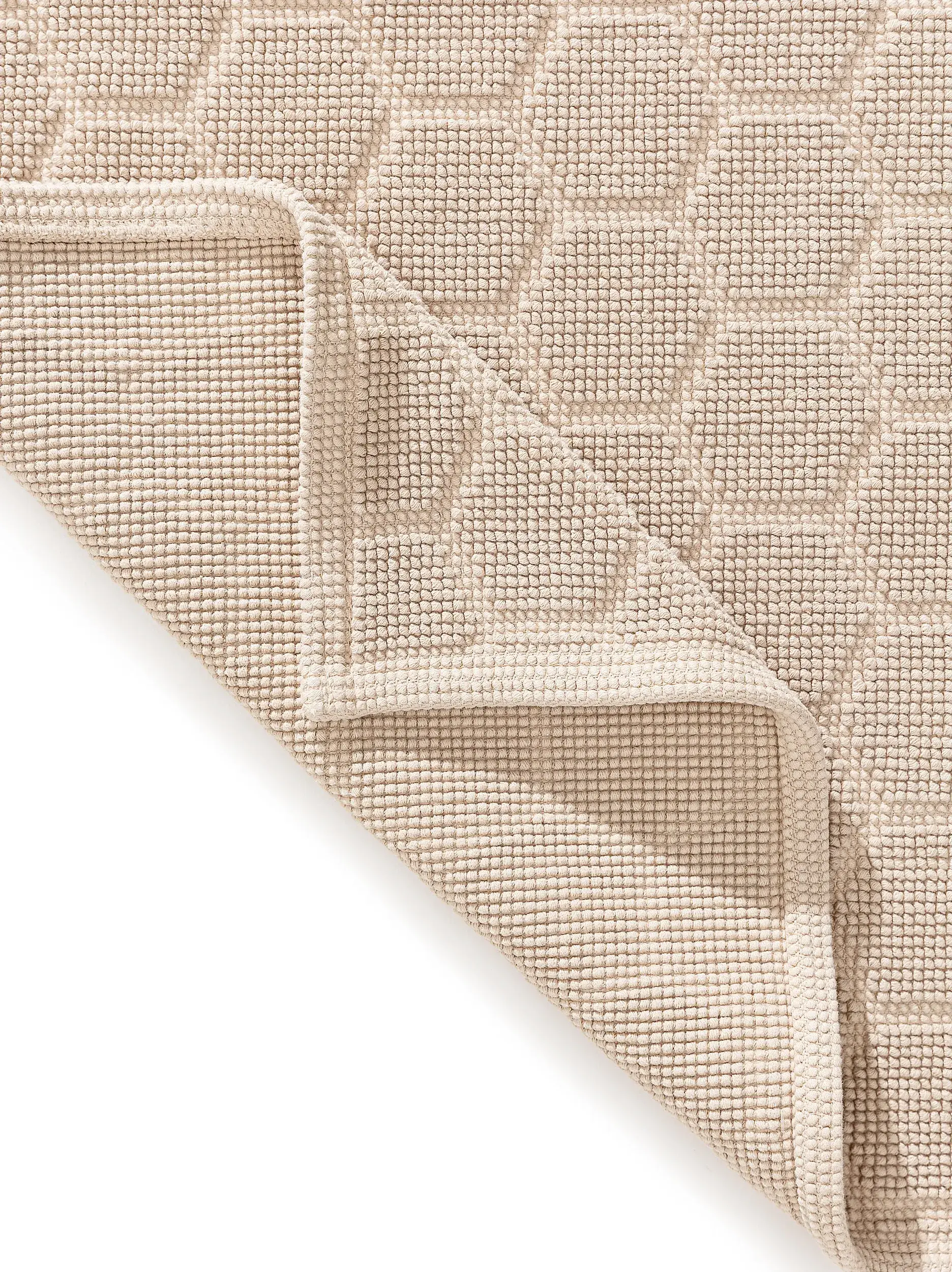 Tappeto da bagno Jojo Beige in Tintaunita-ontwerp van 100% Cotone door benuta nest