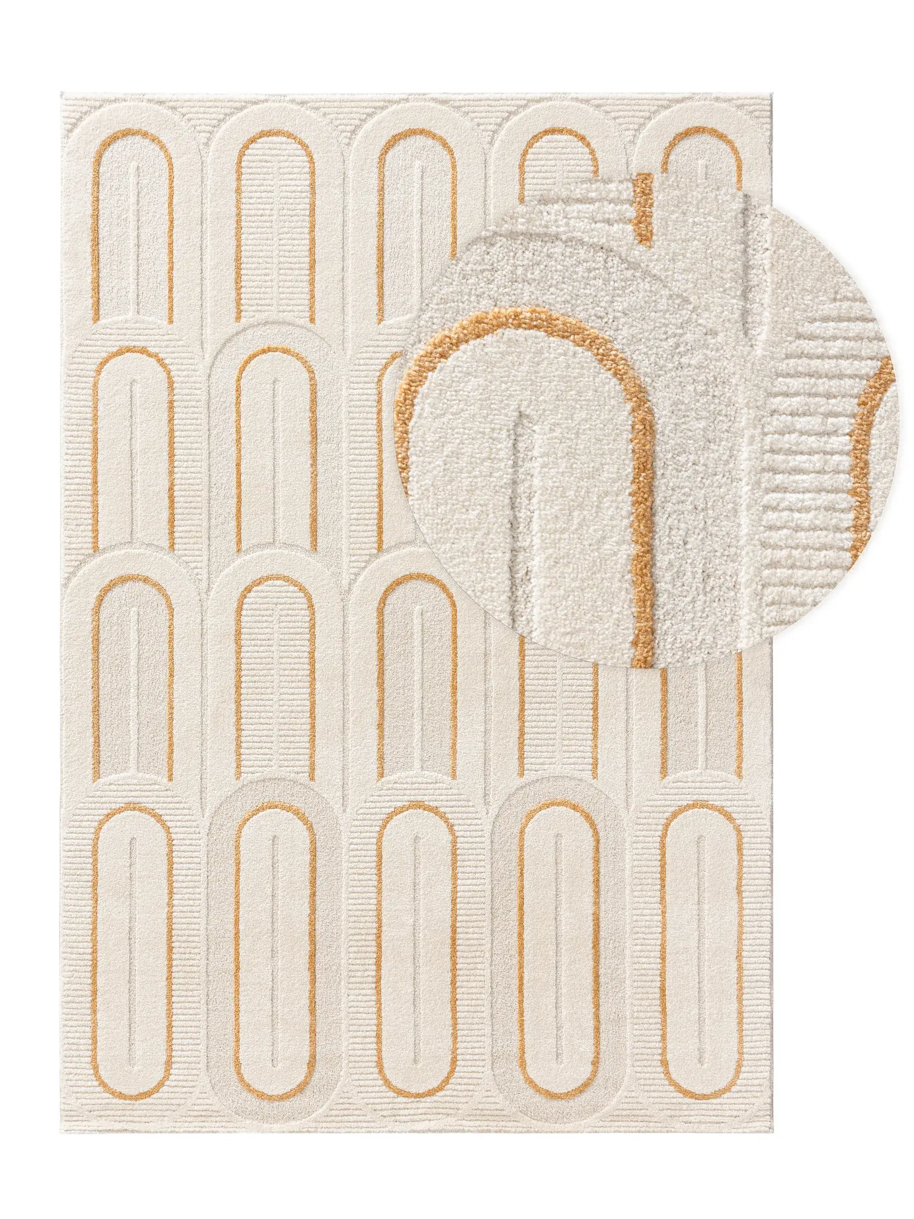 Alfombra de 80% Polipropileno, 20% Poliéster en Beige con un pelo de {{Placeholder_Pile Height}} de altura de benuta POP