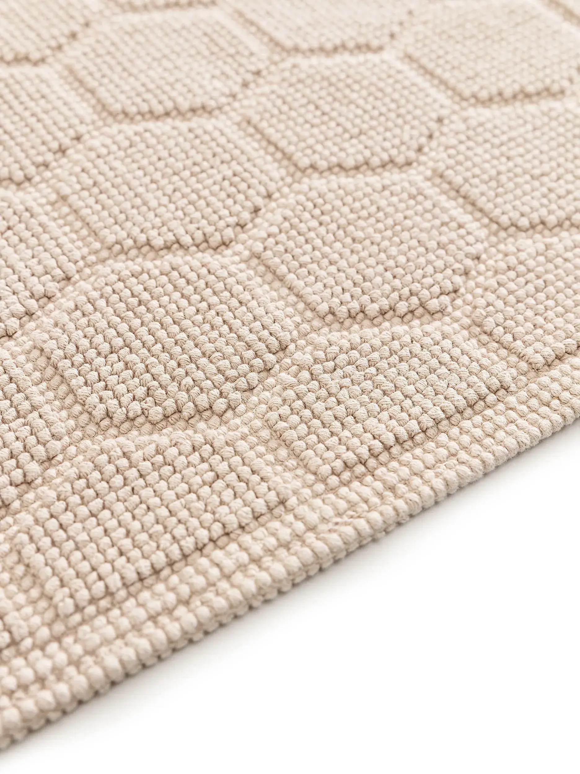 Tappeto da bagno Jojo Beige in Tintaunita-ontwerp van 100% Cotone door benuta nest