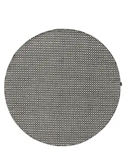 Wollteppich rund Hera Beige/Schwarz