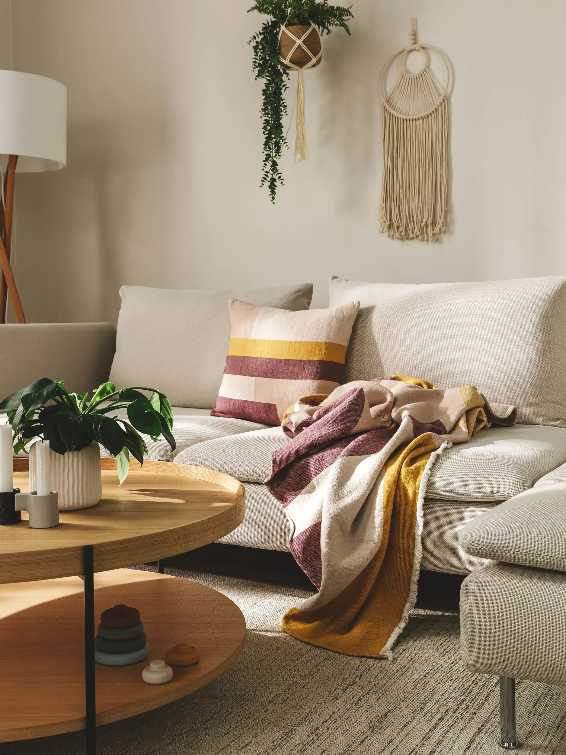 Kissenbezug Leoni Multicolor im Design Strukturmix aus 100% Baumwolle von benuta Nest