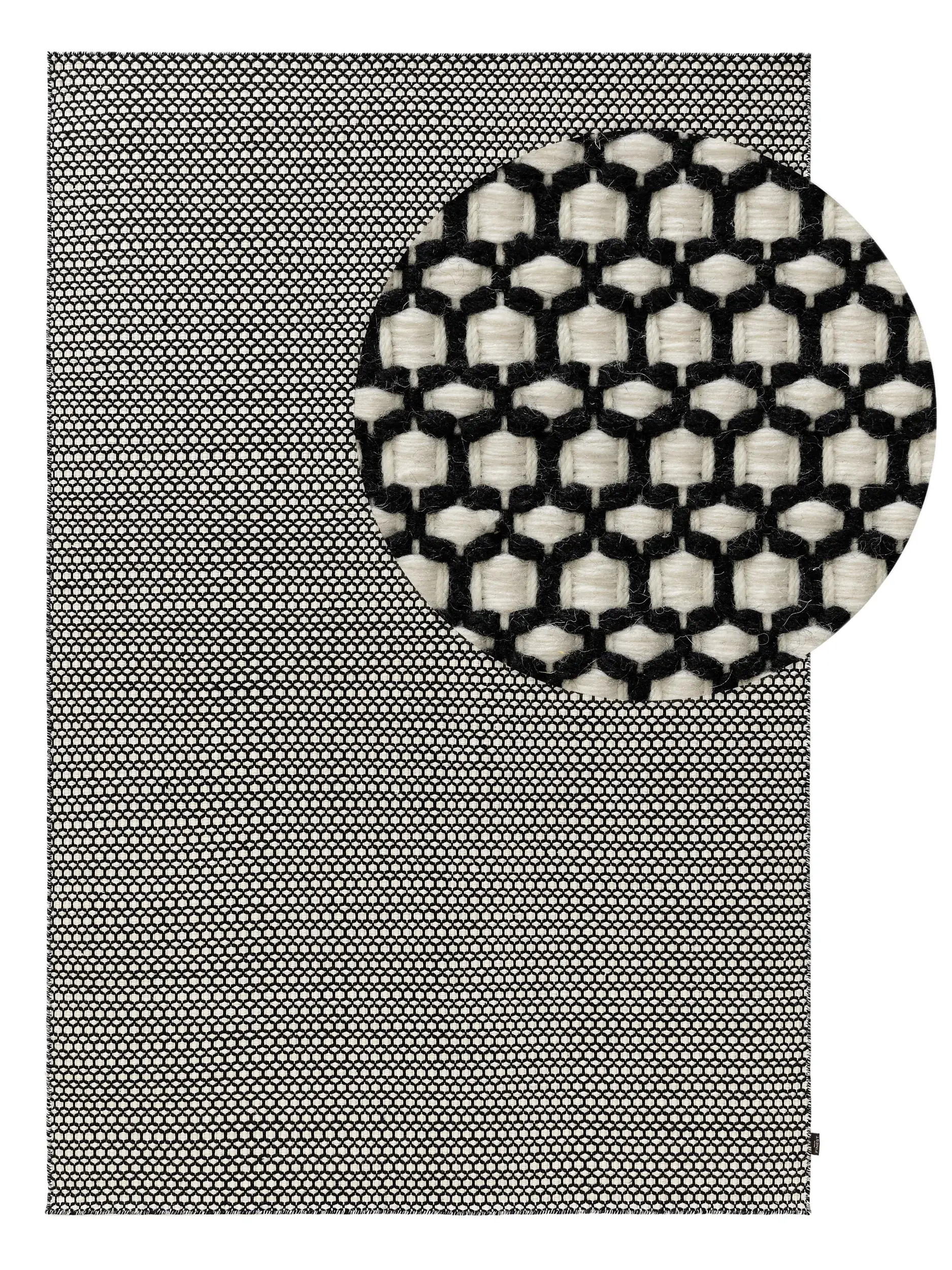 Wollteppich Hera Beige/Schwarz von 