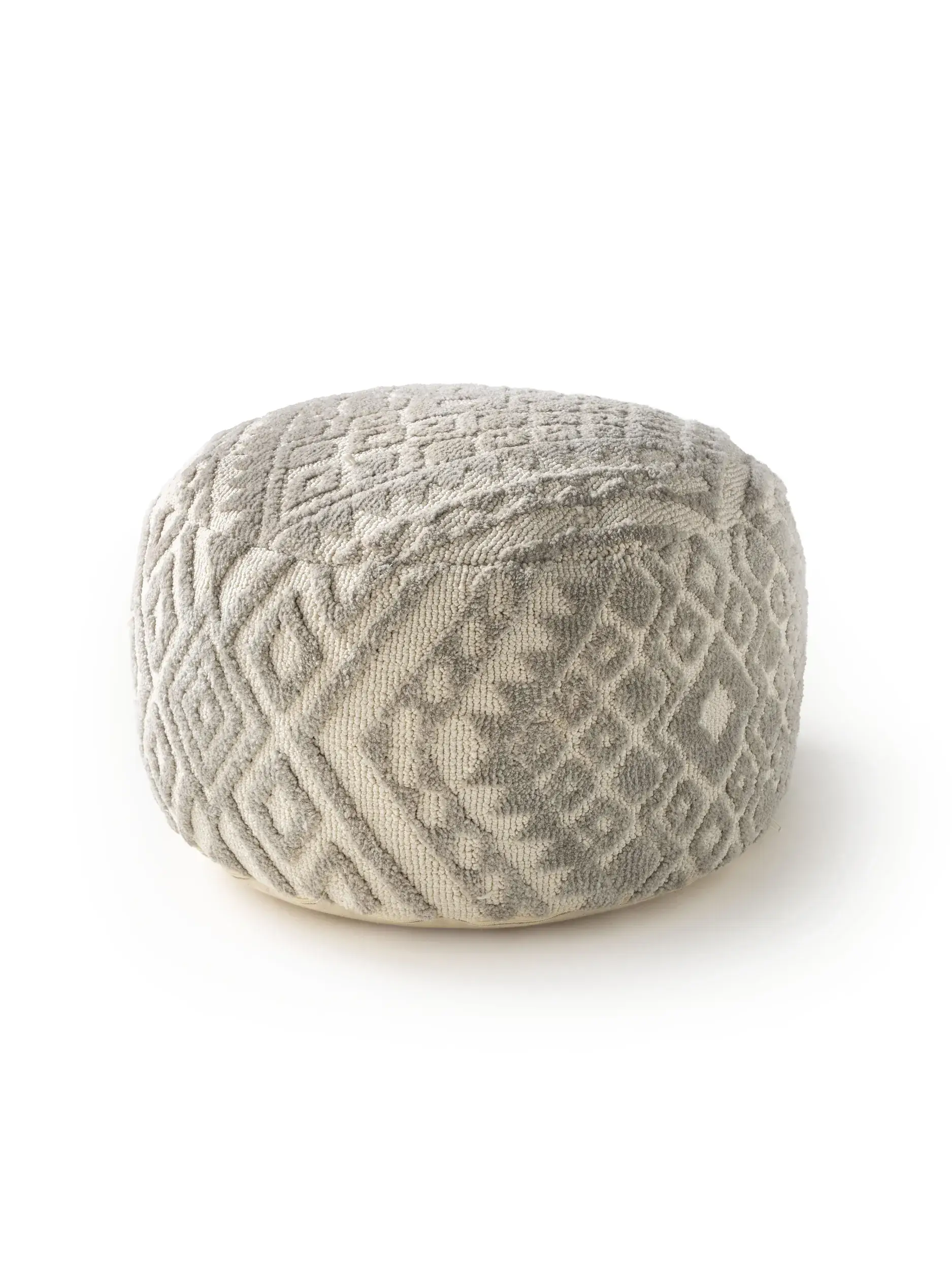 Pouf Elias Grigio in Orientale-ontwerp van 100% Poliestere (Microfibra) door benuta nest