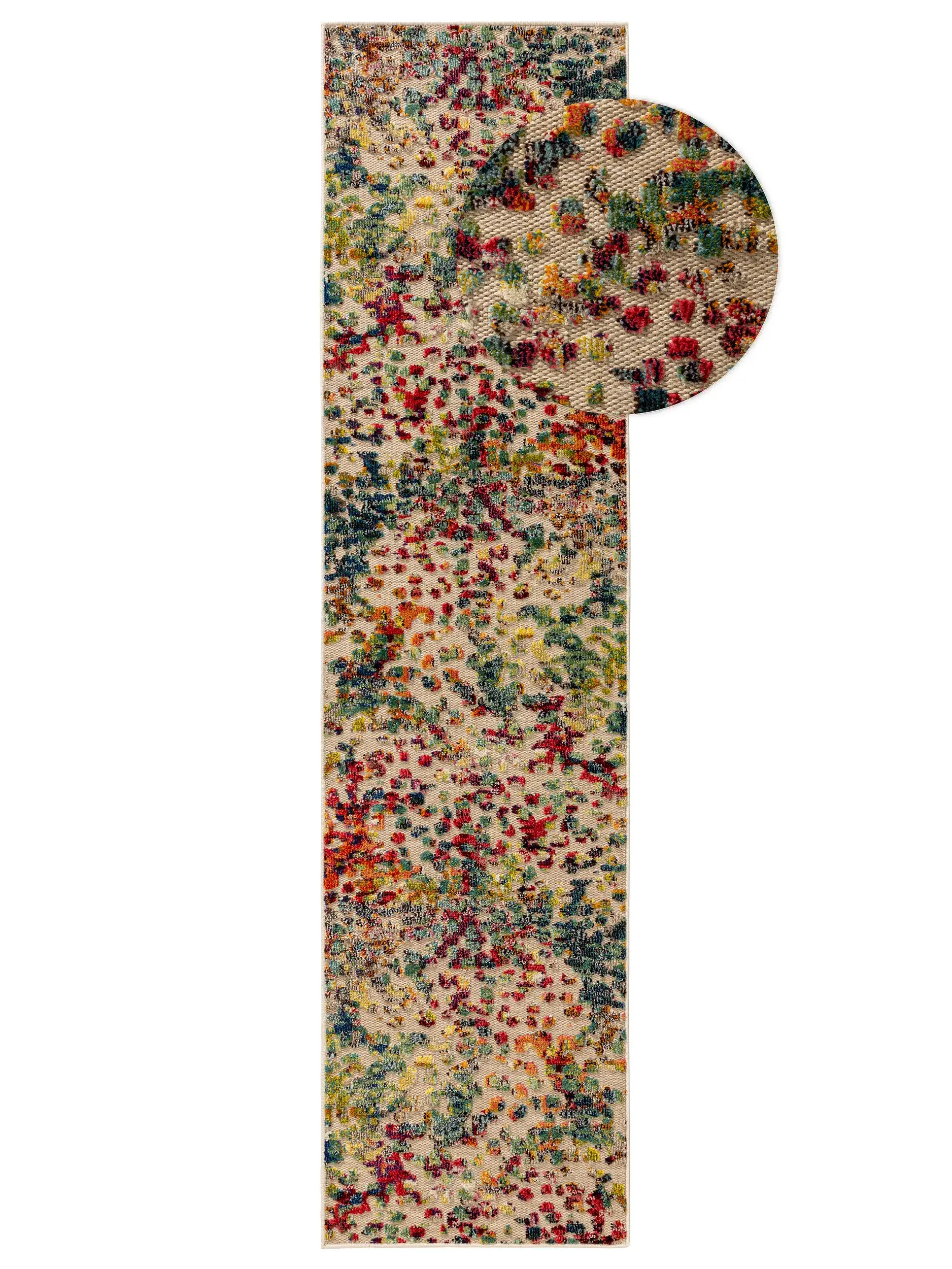 Rug made of 100% Polypropylen in Multicolour with a 100% Polypropylen high pile by benuta Nest