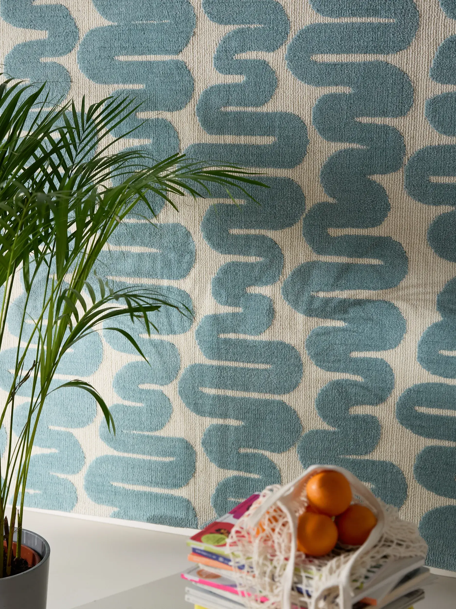Teppich aus 100% Polyester (Microfiber) in Grün mit 100% Polyester (Microfiber) hohem Flor von benuta Pop