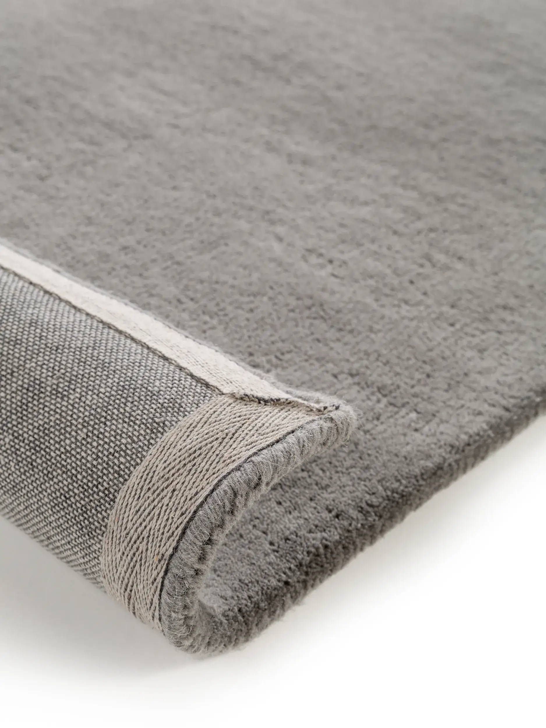 Tapis en 100% Laine en Gris avec une pile de 100% Laine de hauteur de benuta nest