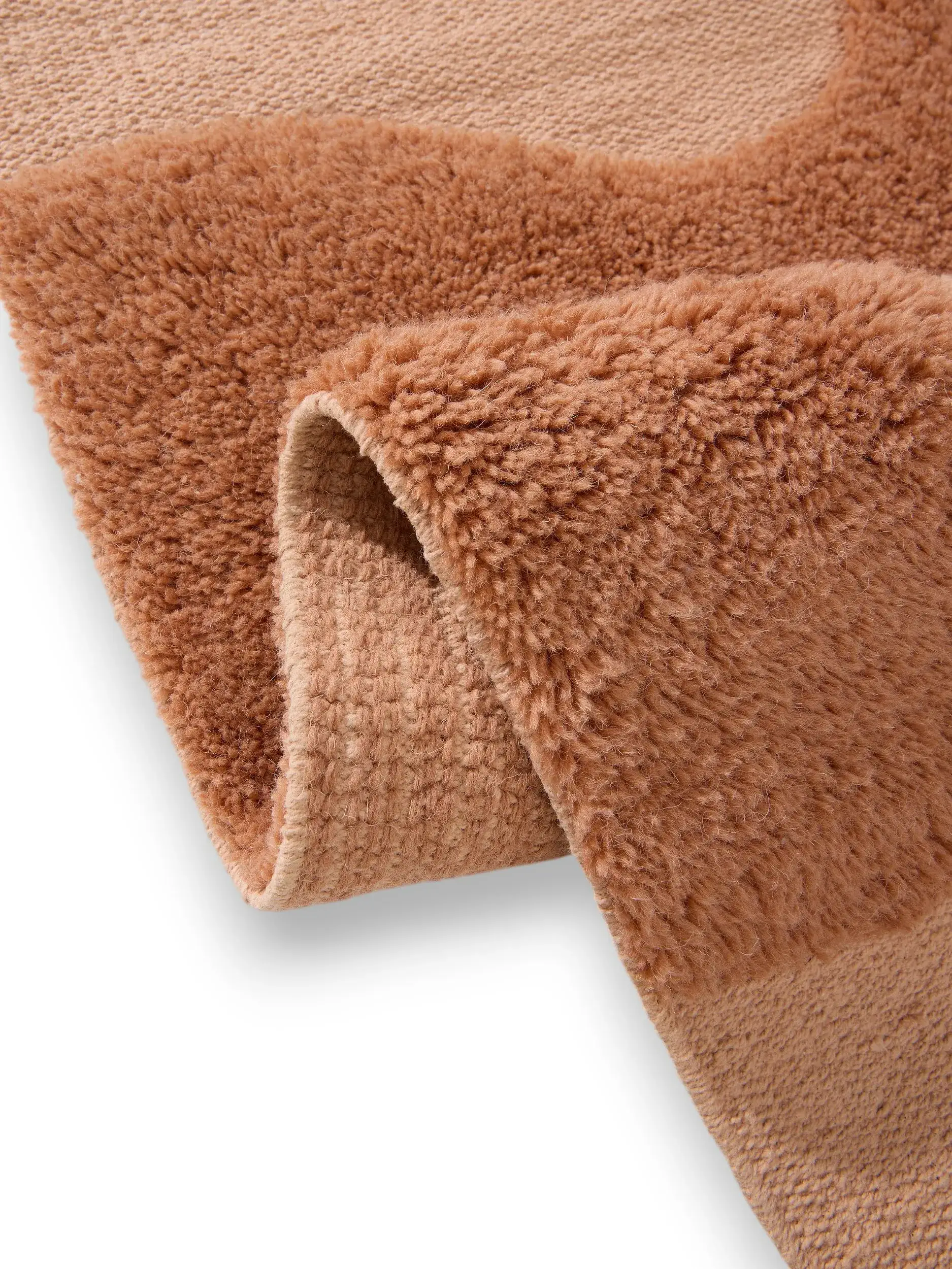 Rug made of 60% Baumwolle, 40% Wolle in Rosa with a 60% Baumwolle, 40% Wolle high pile by Lytte