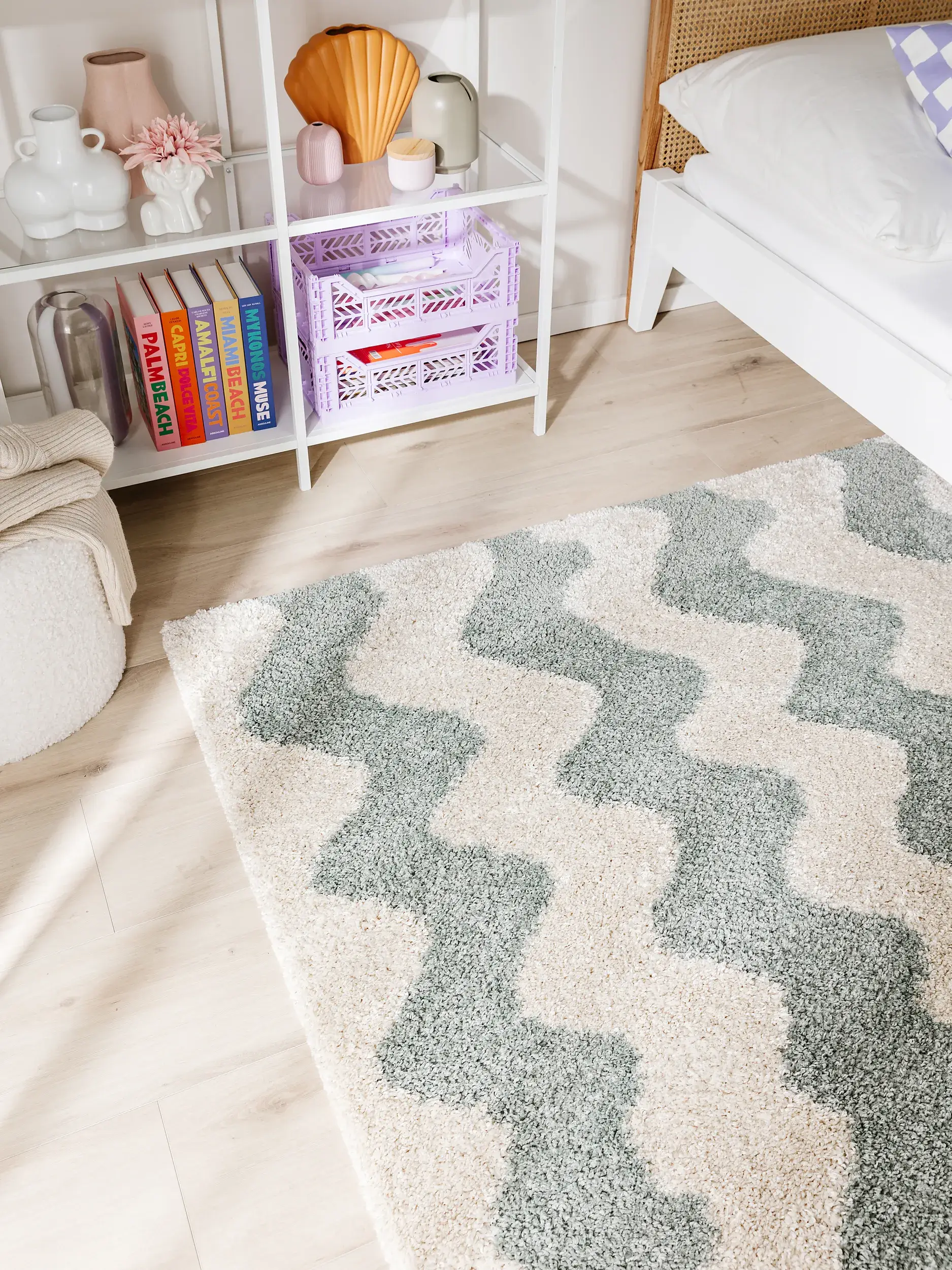 Teppich aus 100% Polypropylen in Multicolor mit 100% Polypropylen hohem Flor von benuta Pop