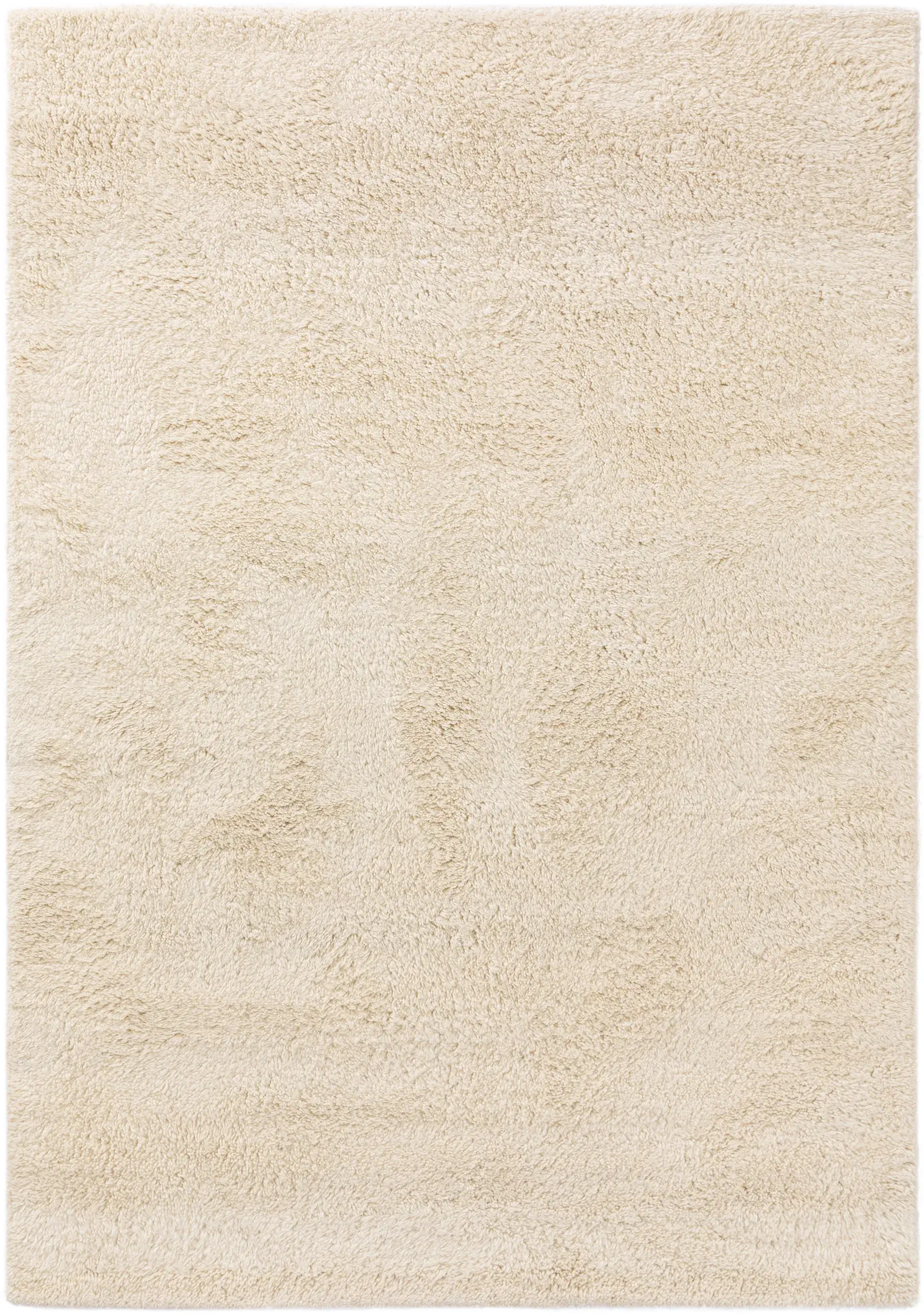 Tapijt van 100% Wol in Beige met een 100% Wol hoge pool van benuta pure