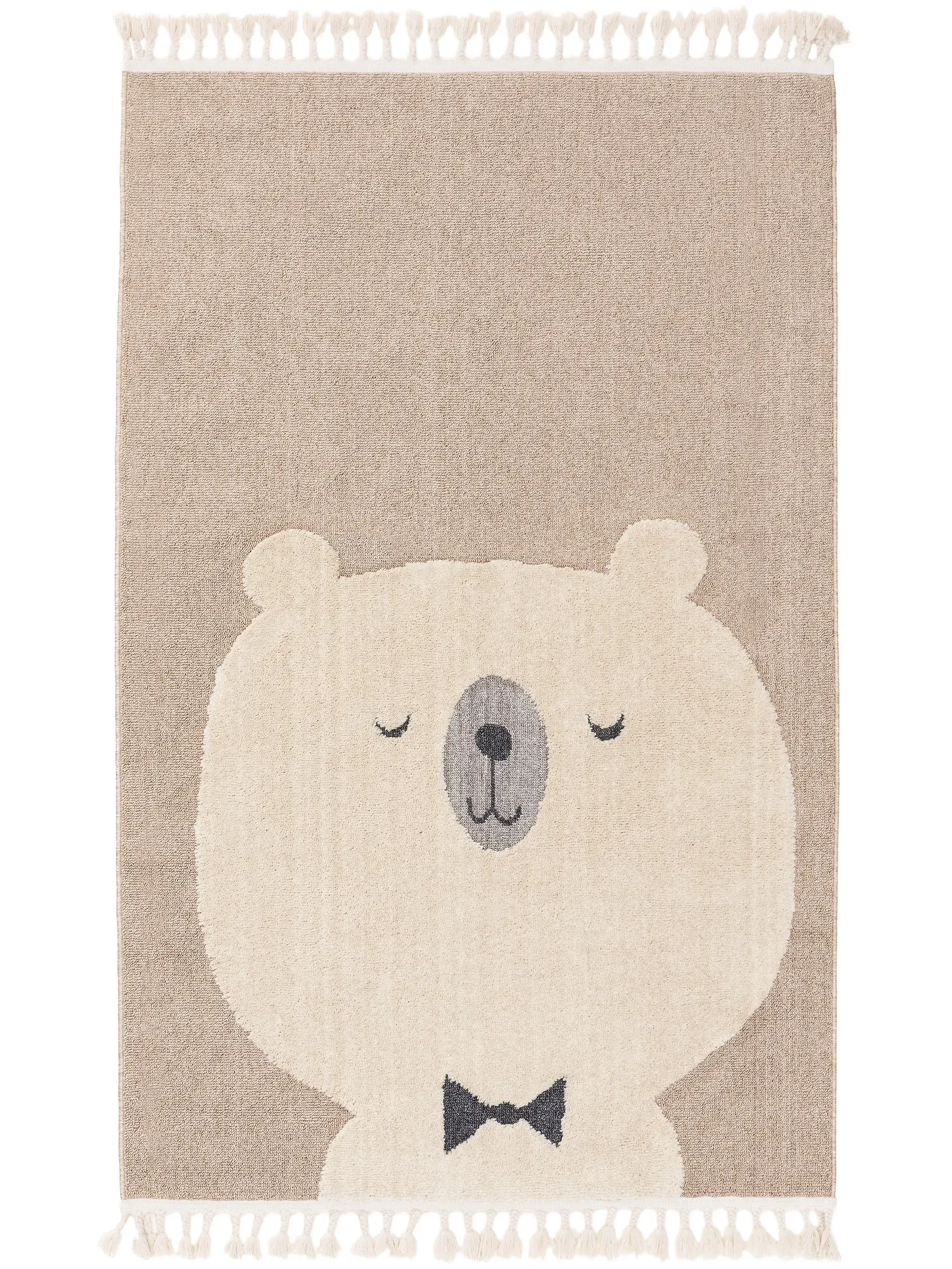 Tappeto di 100% Poliestere in Beige con pelo alto 100% Poliestere da Lytte