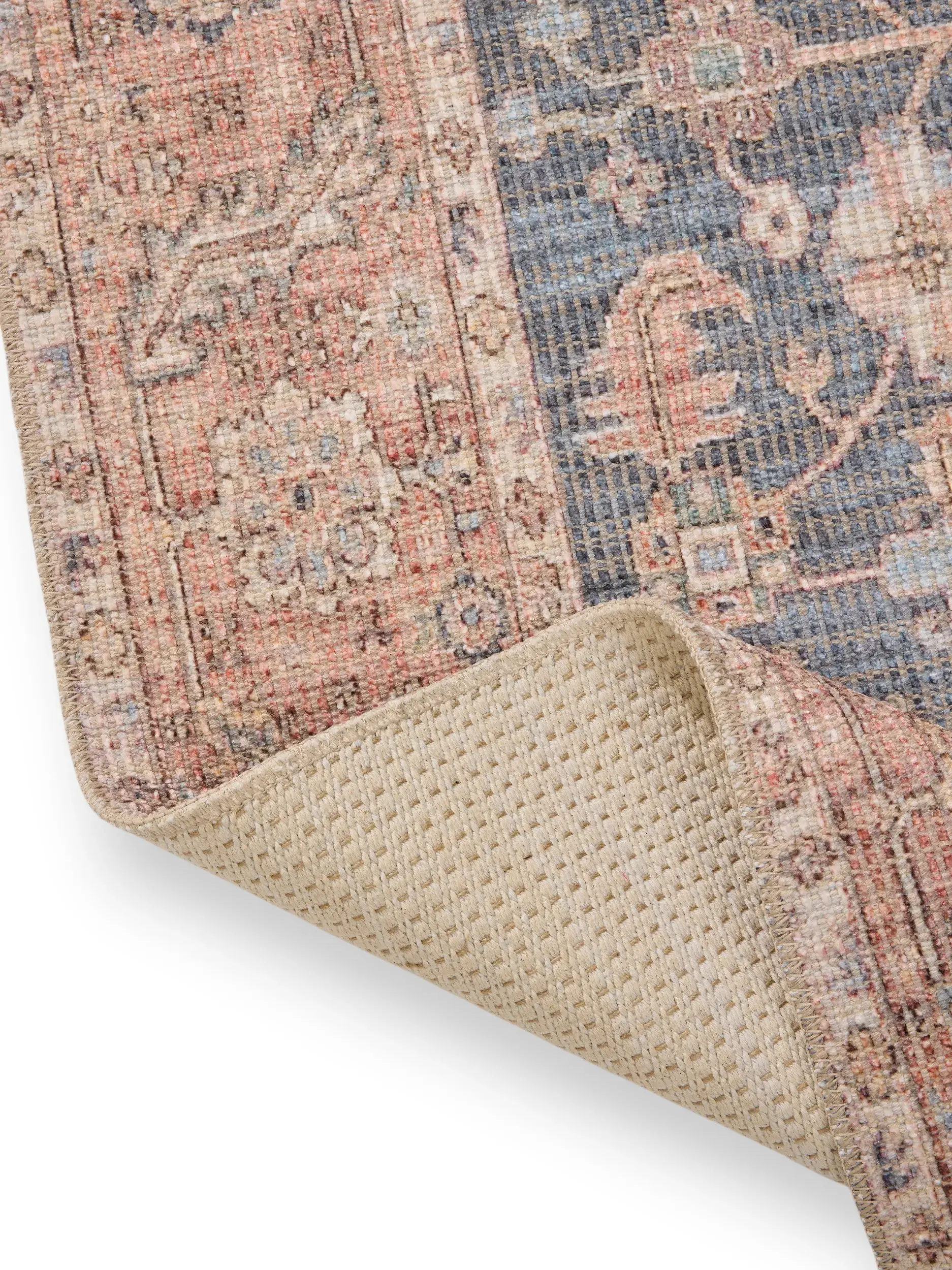Rug made of 50% Polyester, 50% Polycotton in Multicolour with a 50% Polyester, 50% Polycotton high pile by benuta Nest