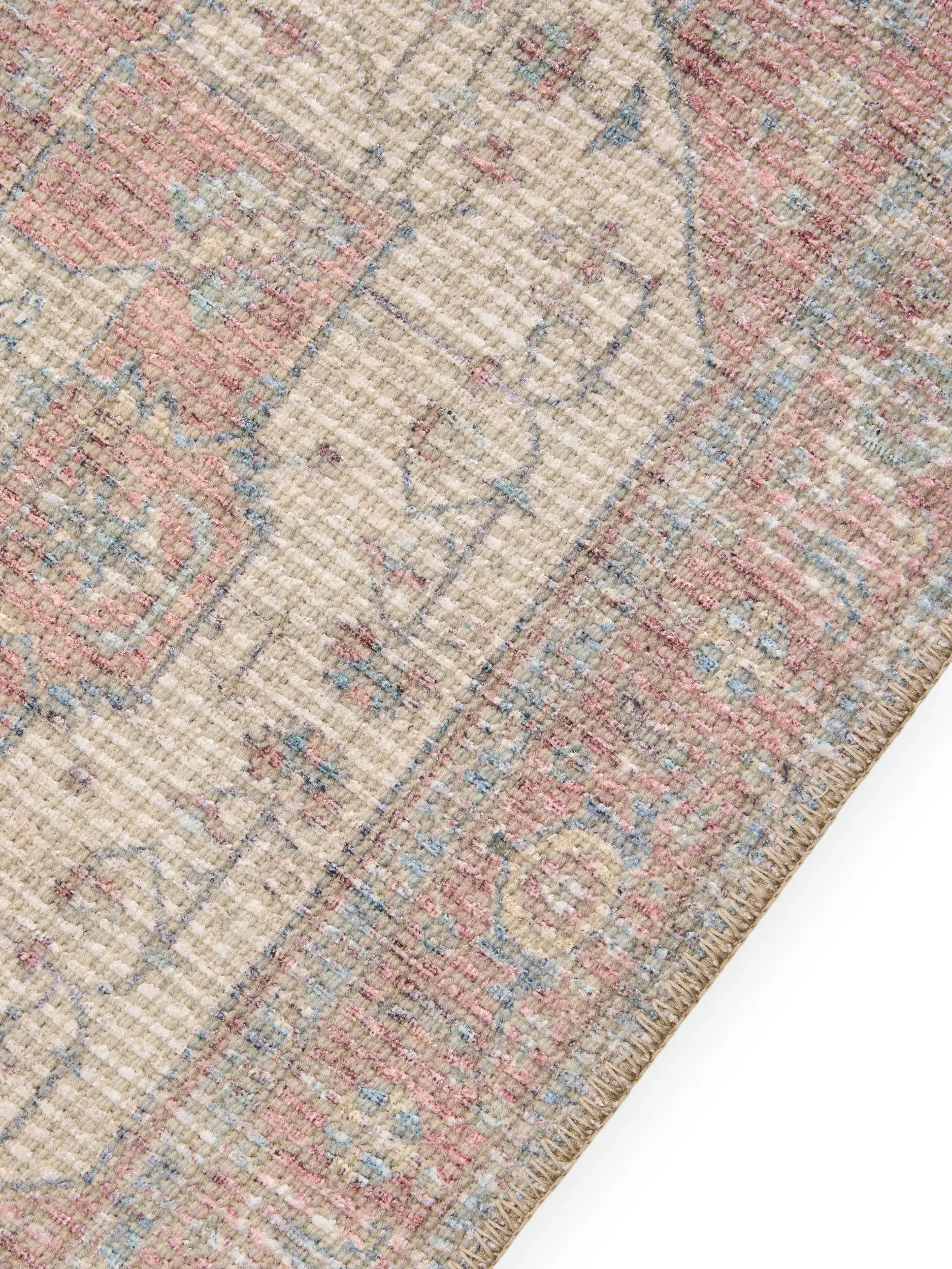Rug made of 50% Polyester, 50% Polycotton in Beige with a 50% Polyester, 50% Polycotton high pile by benuta Nest