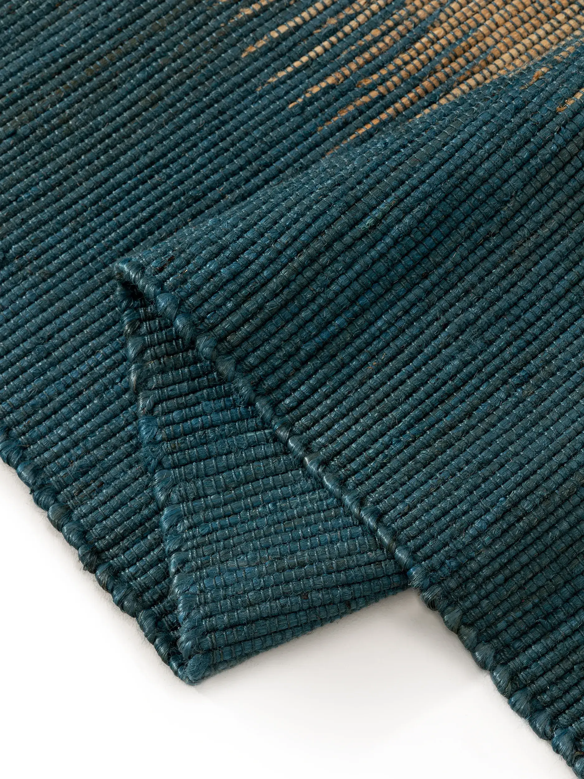 Alfombra de 79% Yute, 21% Algodón en Azul con un pelo de {{Placeholder_Pile Height}} de altura de benuta pure