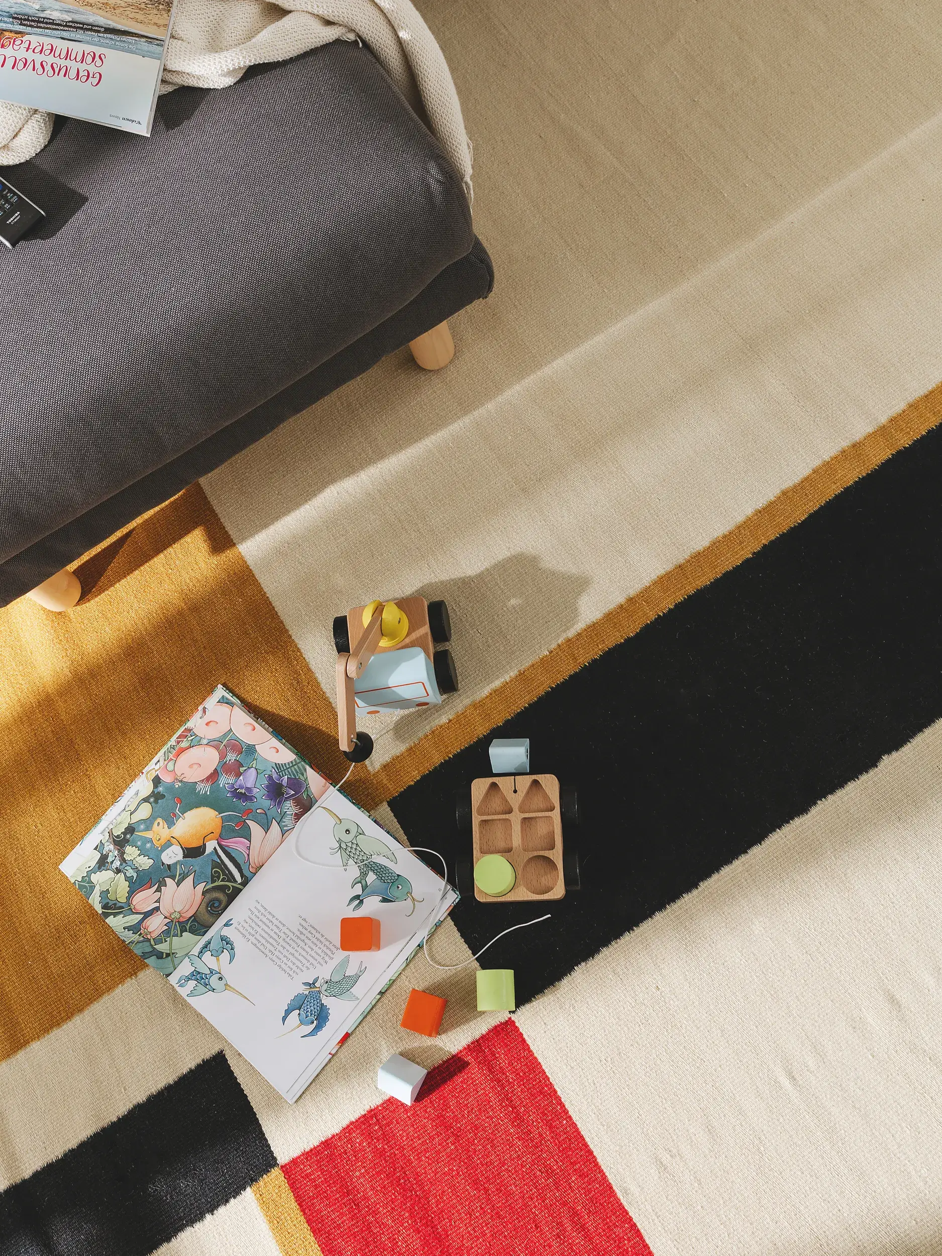 Rug made of 80% Wolle, 20% Baumwolle in Multicolor with a 80% Wolle, 20% Baumwolle high pile by benuta Nest
