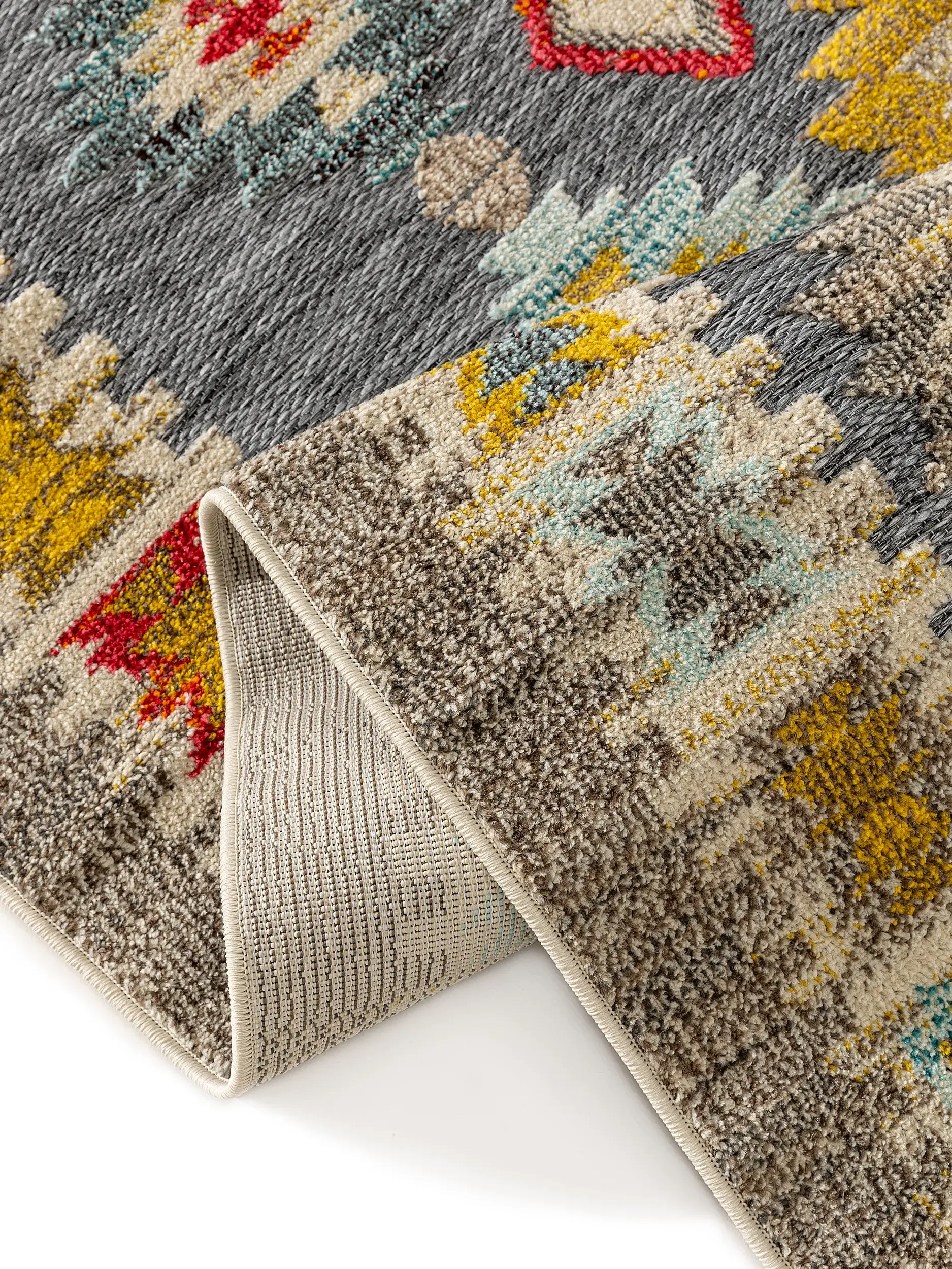 Rug made of 100% Polypropylen in Multicolour with a 100% Polypropylen high pile by benuta Nest