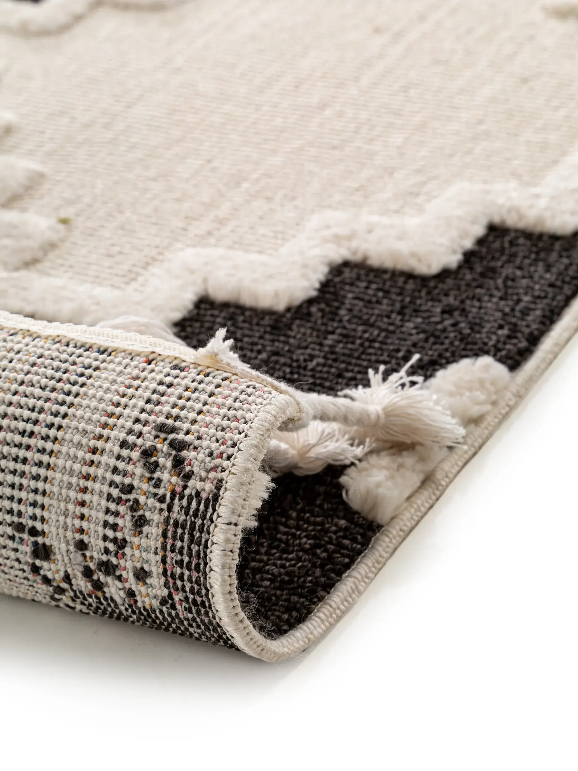 Tapijt van 100% Polyester in Beige met een 100% Polyester hoge pool van benuta POP
