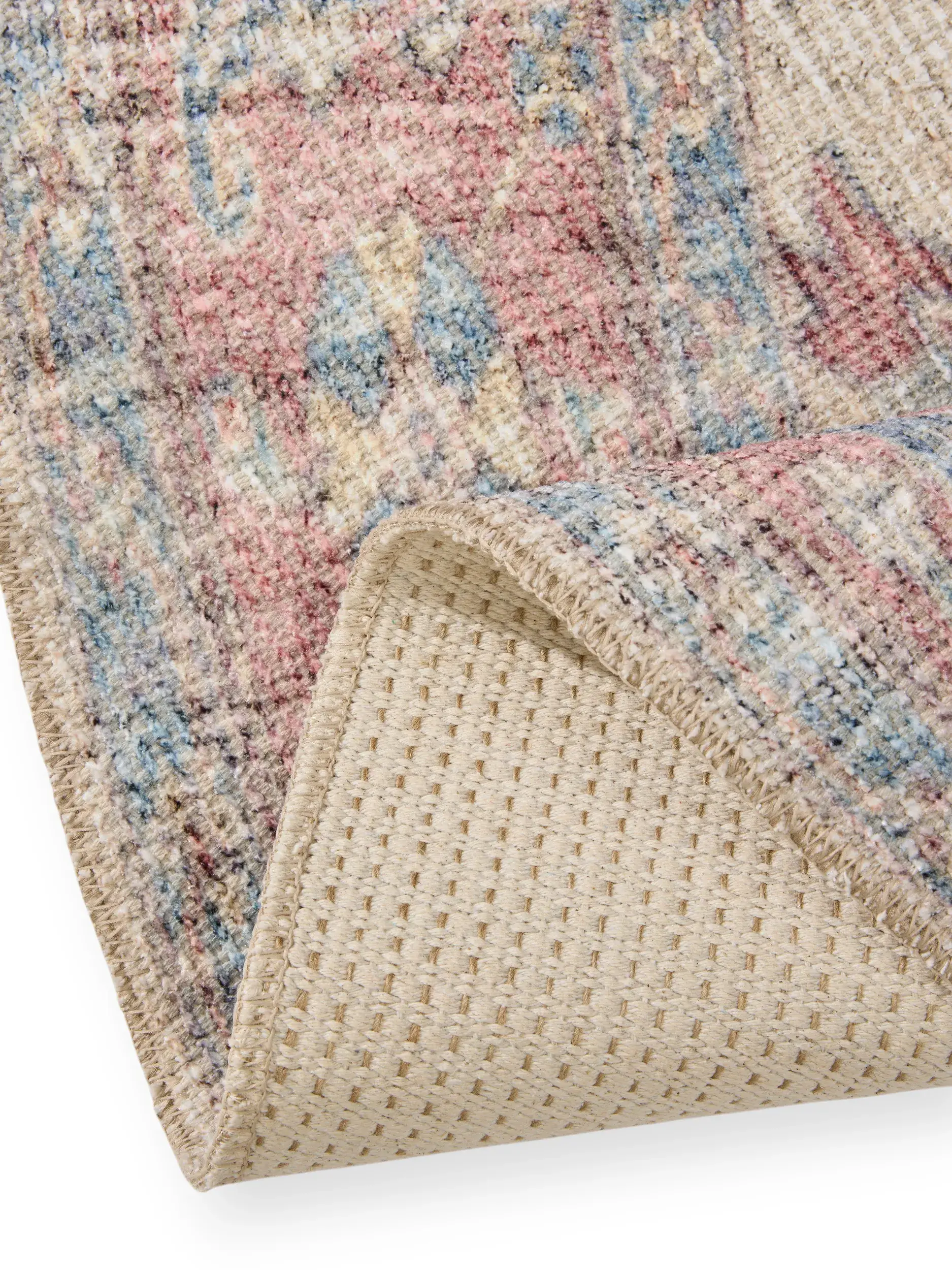 Rug made of 50% Polyester, 50% Polycotton in Beige with a 50% Polyester, 50% Polycotton high pile by benuta Nest