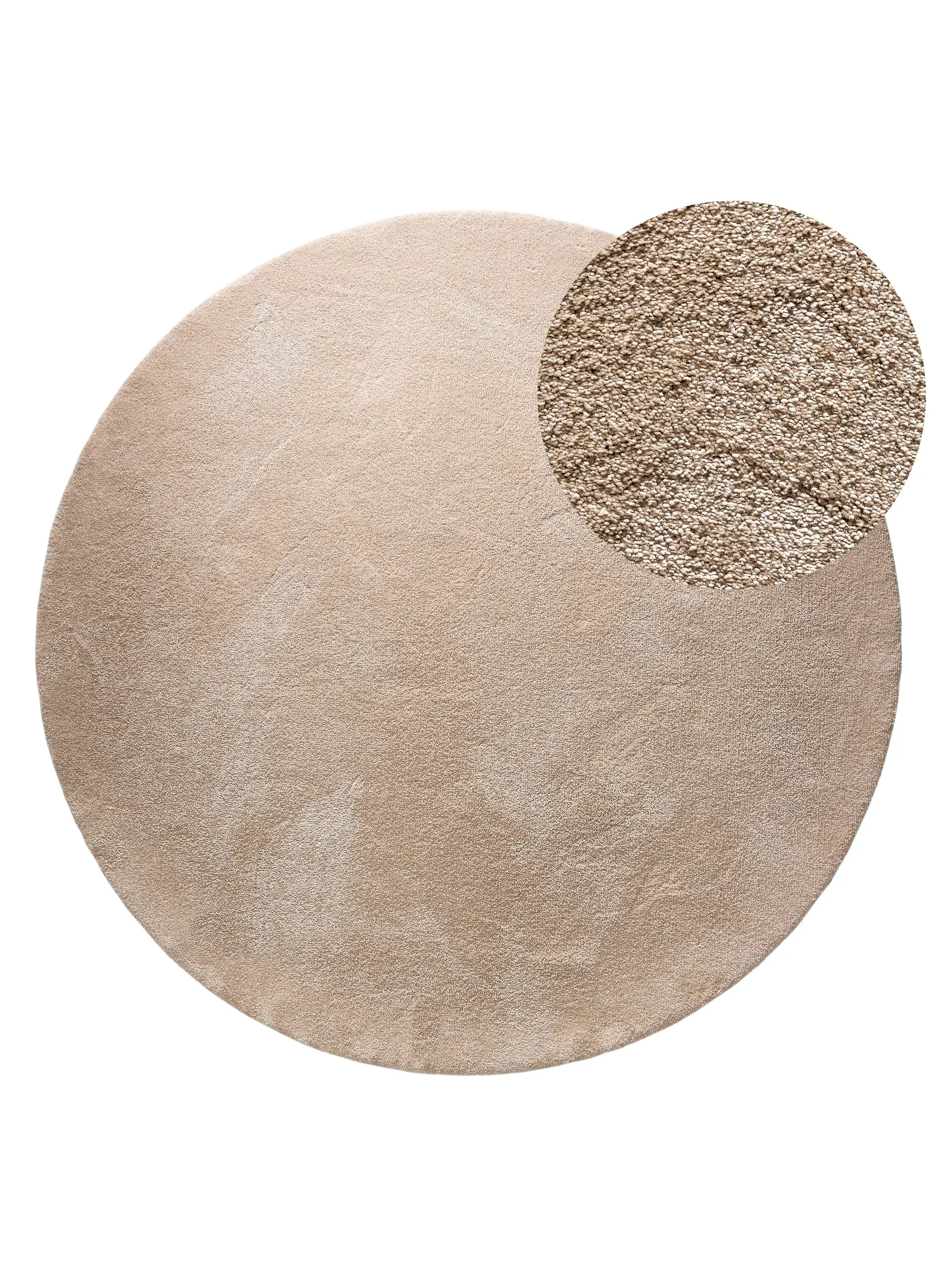 Matta av 100% Polypropen i Beige med 100% Polypropen hög lugg från benuta nest