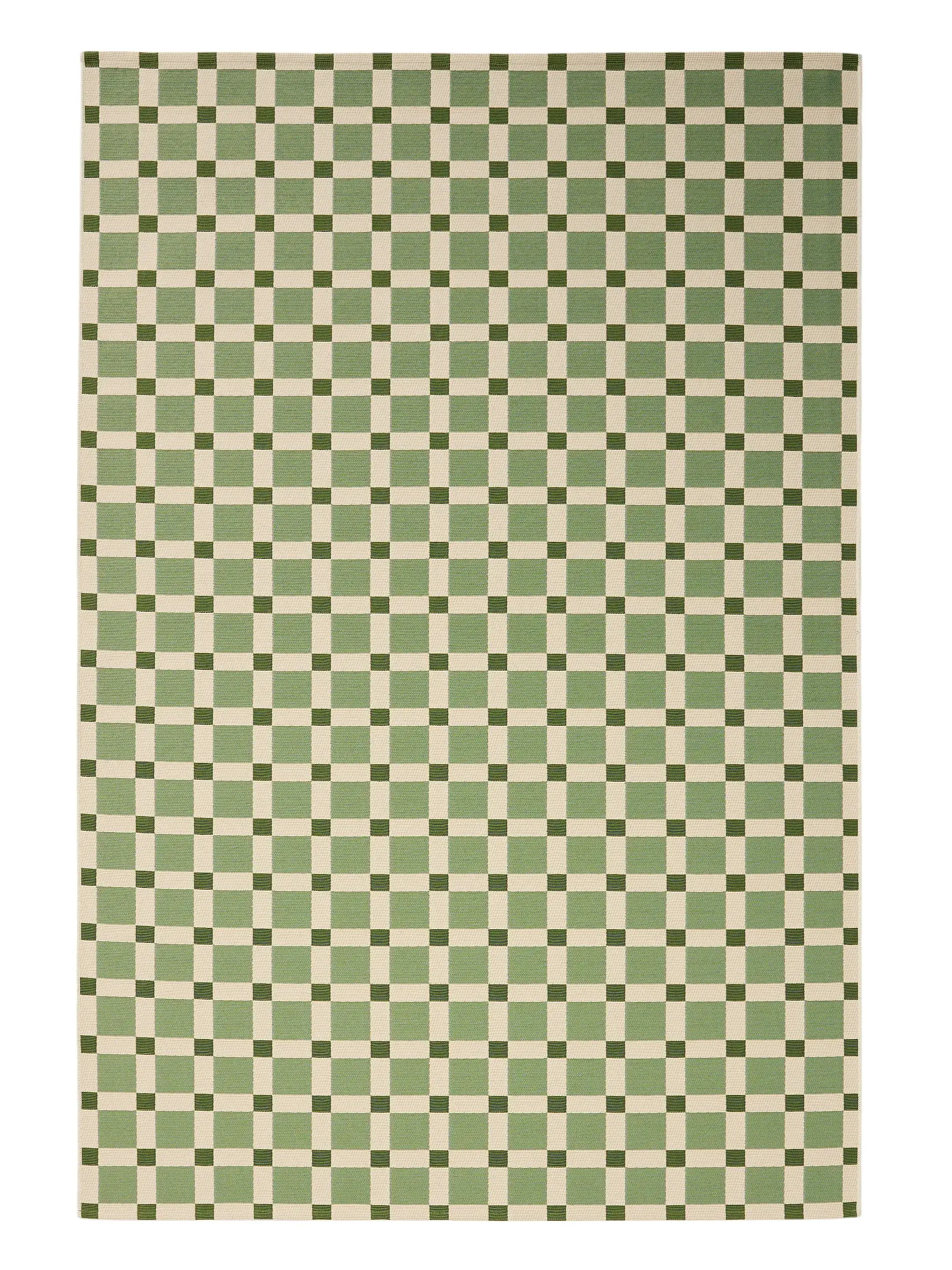 Teppich aus 76% Polypropylen, 23% Polyester, 1% Latex in Grün mit 76% Polypropylen, 23% Polyester, 1% Latex hohem Flor von benuta Pop