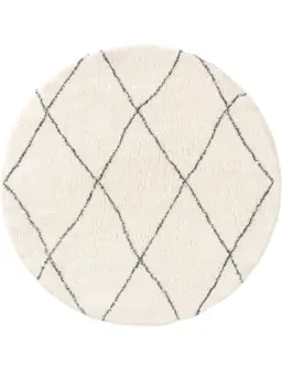 Shaggy Round Rug Benno Cream