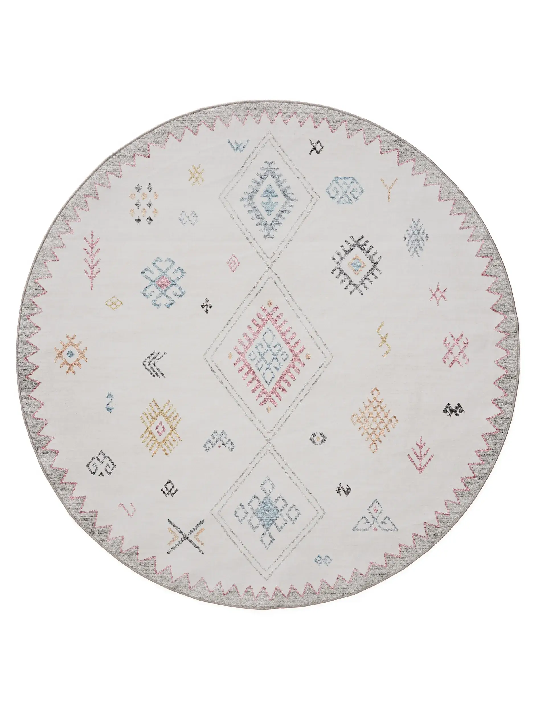 Rug made of 100% Polyester in Multicolour with a 100% Polyester high pile by benuta Basic