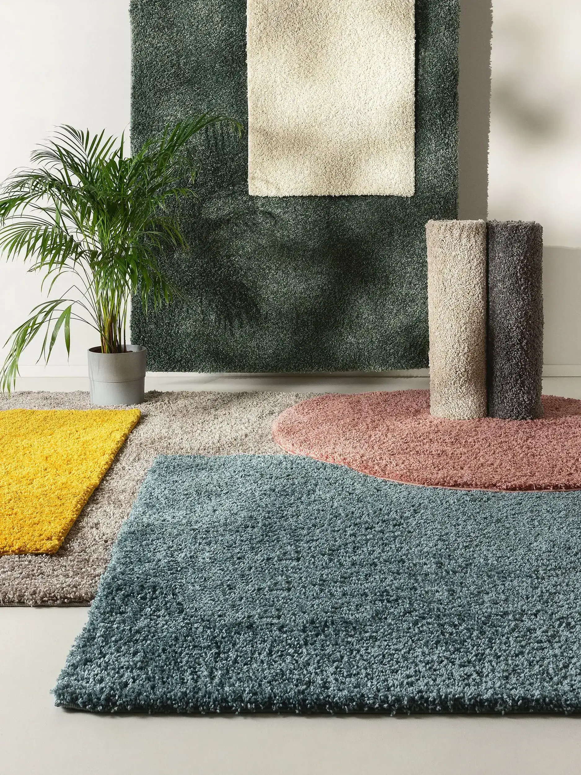Teppich aus 100% Polypropylen in Beige mit 100% Polypropylen hohem Flor von benuta Basic