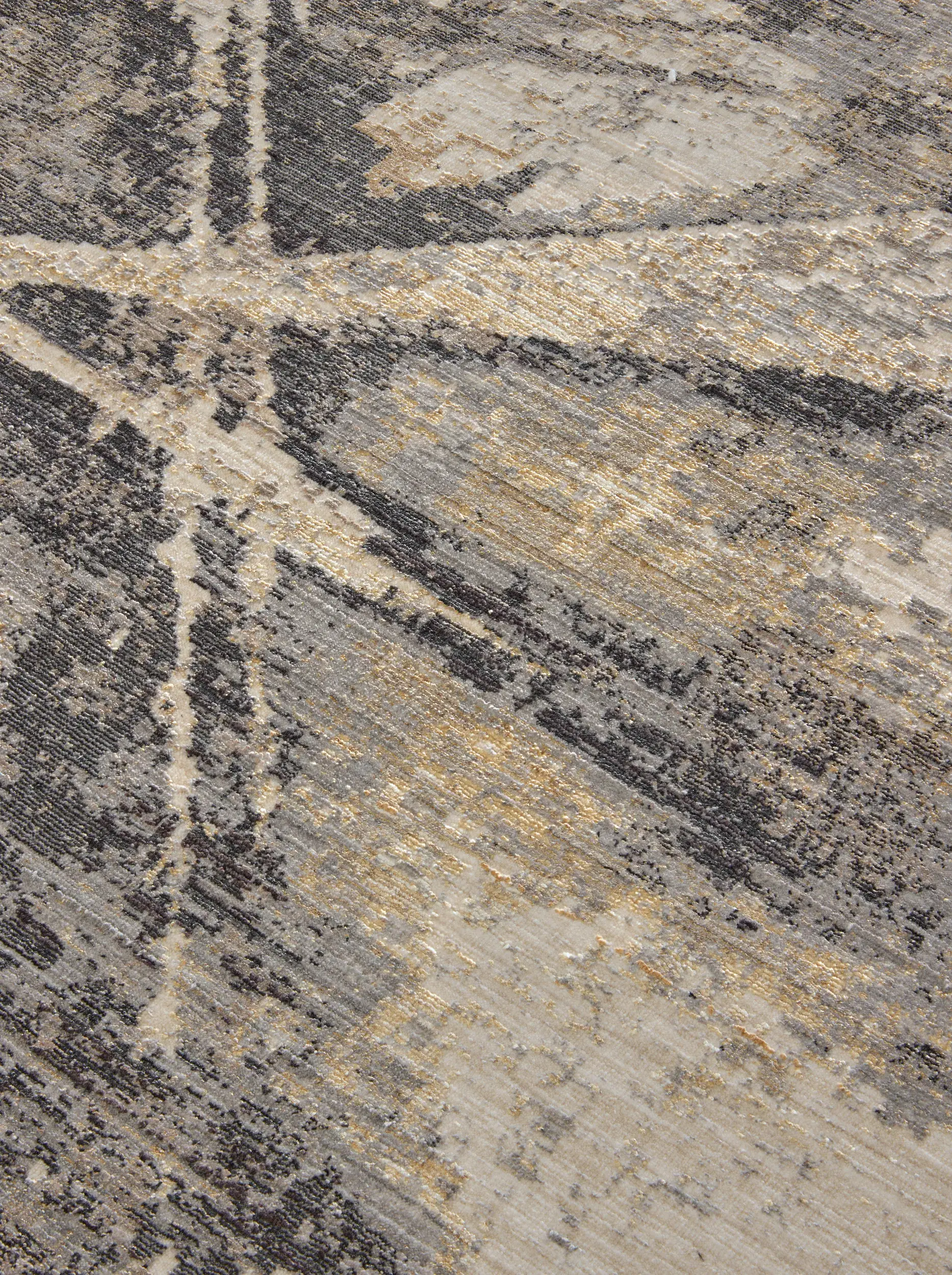 Tapis Nero en 85% Polyester, 15% Viscose en Beige de benuta Finest