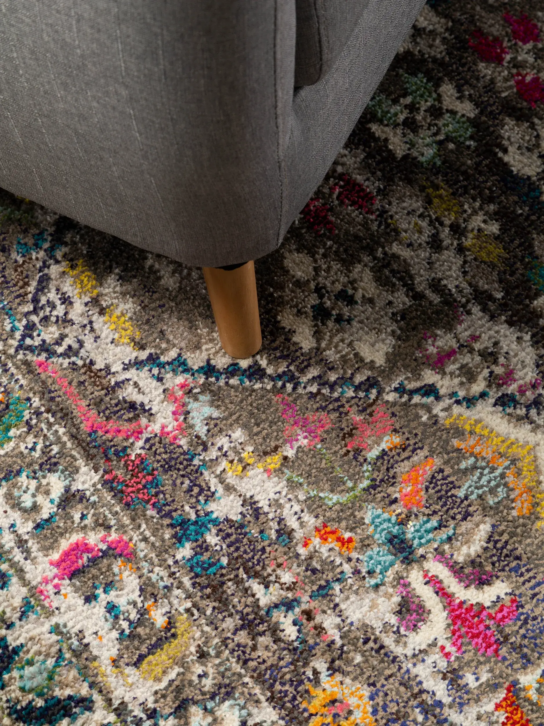 Teppich aus 100% Polypropylen in Multicolor mit 100% Polypropylen hohem Flor von benuta Nest