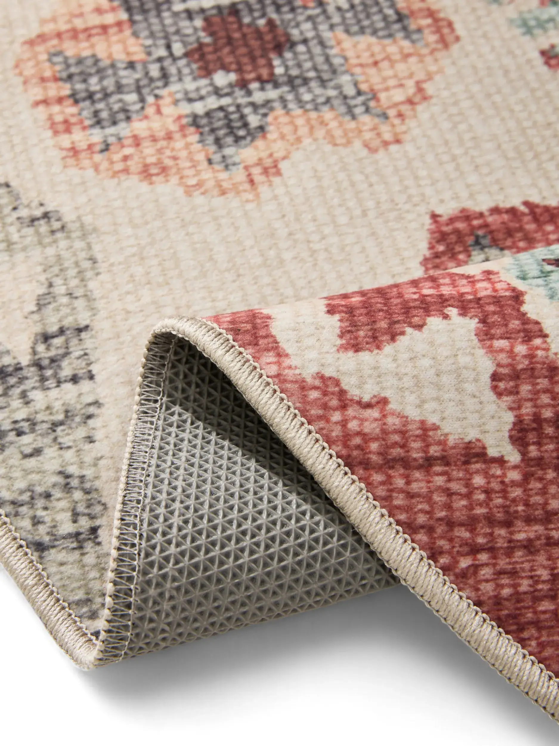 Rug made of 100% Polyester in Multicolour with a 100% Polyester high pile by benuta Basic