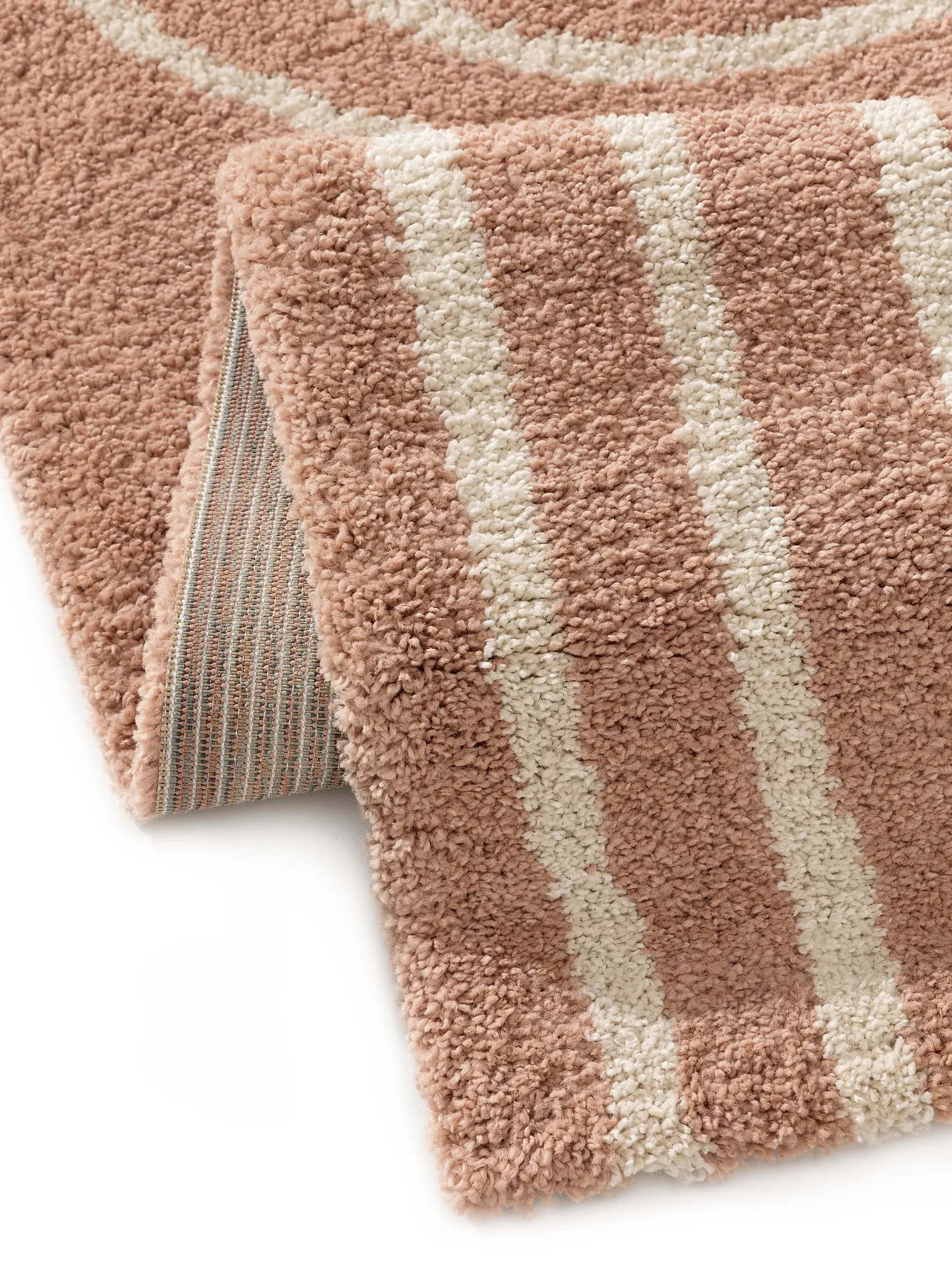 Teppe av 100% Polypropylen i Rosa med 100% Polypropylen høy lugg fra Lytte