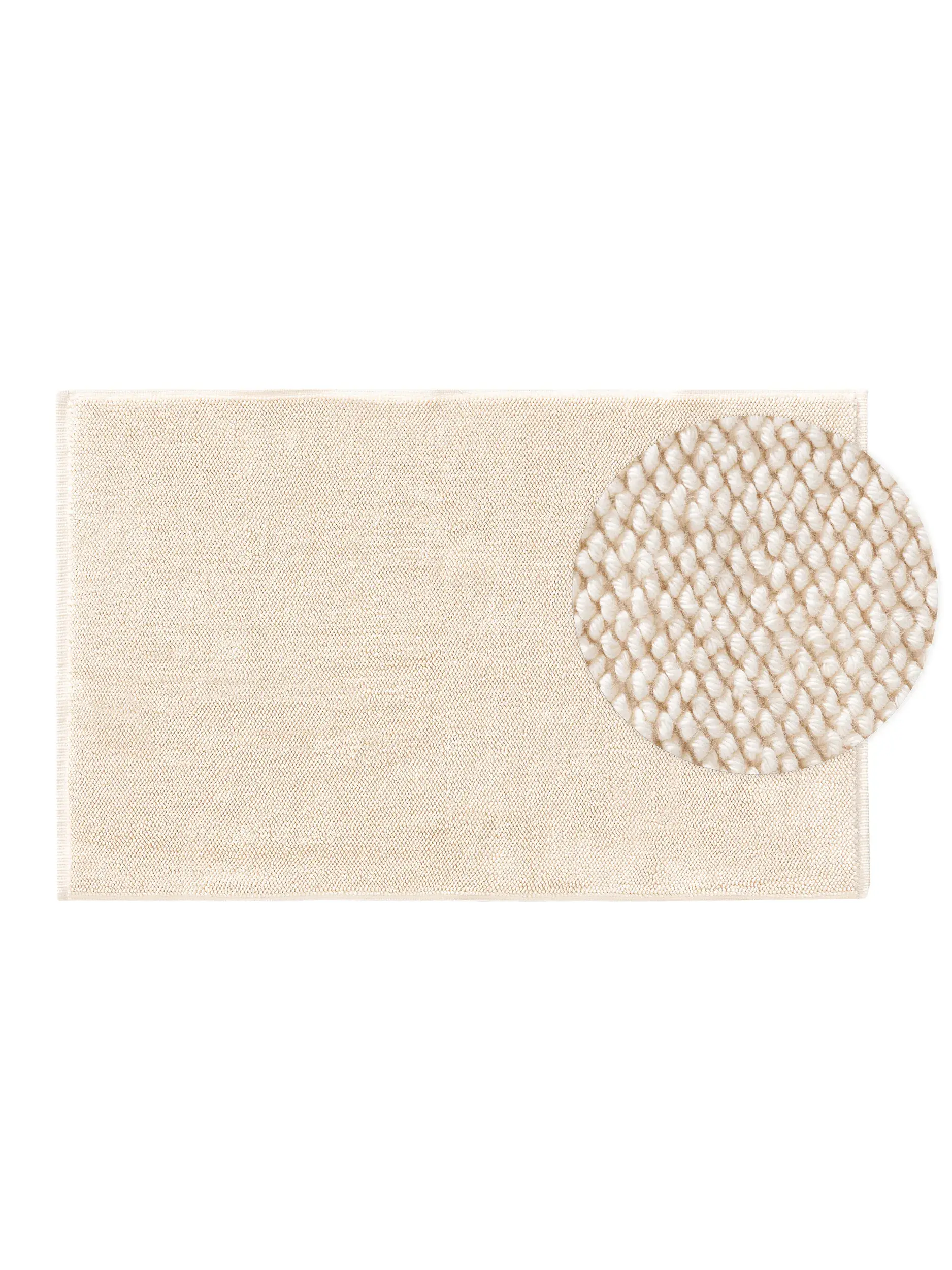 Badmat Ole Beige in Effen-ontwerp van 100% Katoen door benuta nest