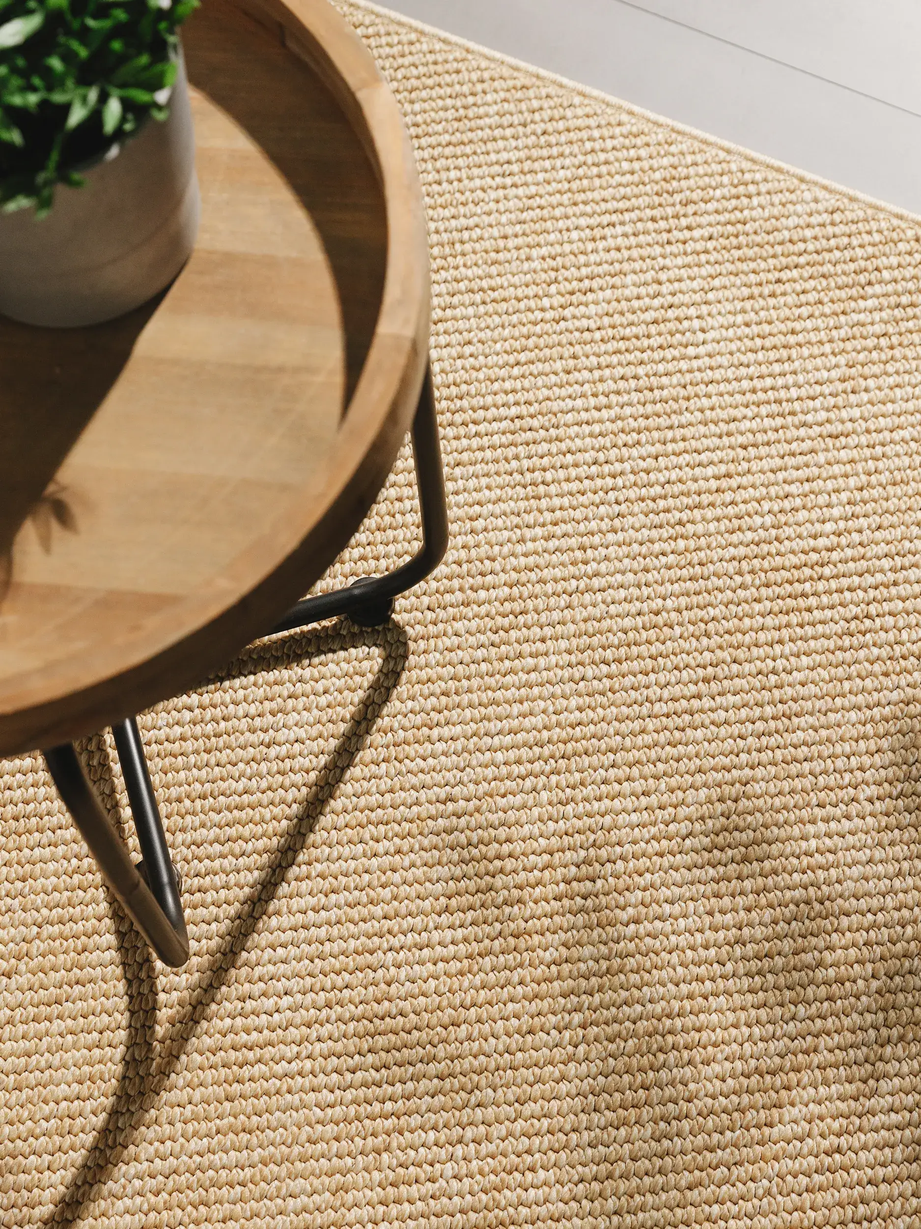 Rug made of 100% Polypropylen in Beige with a 100% Polypropylen high pile by benuta Basic