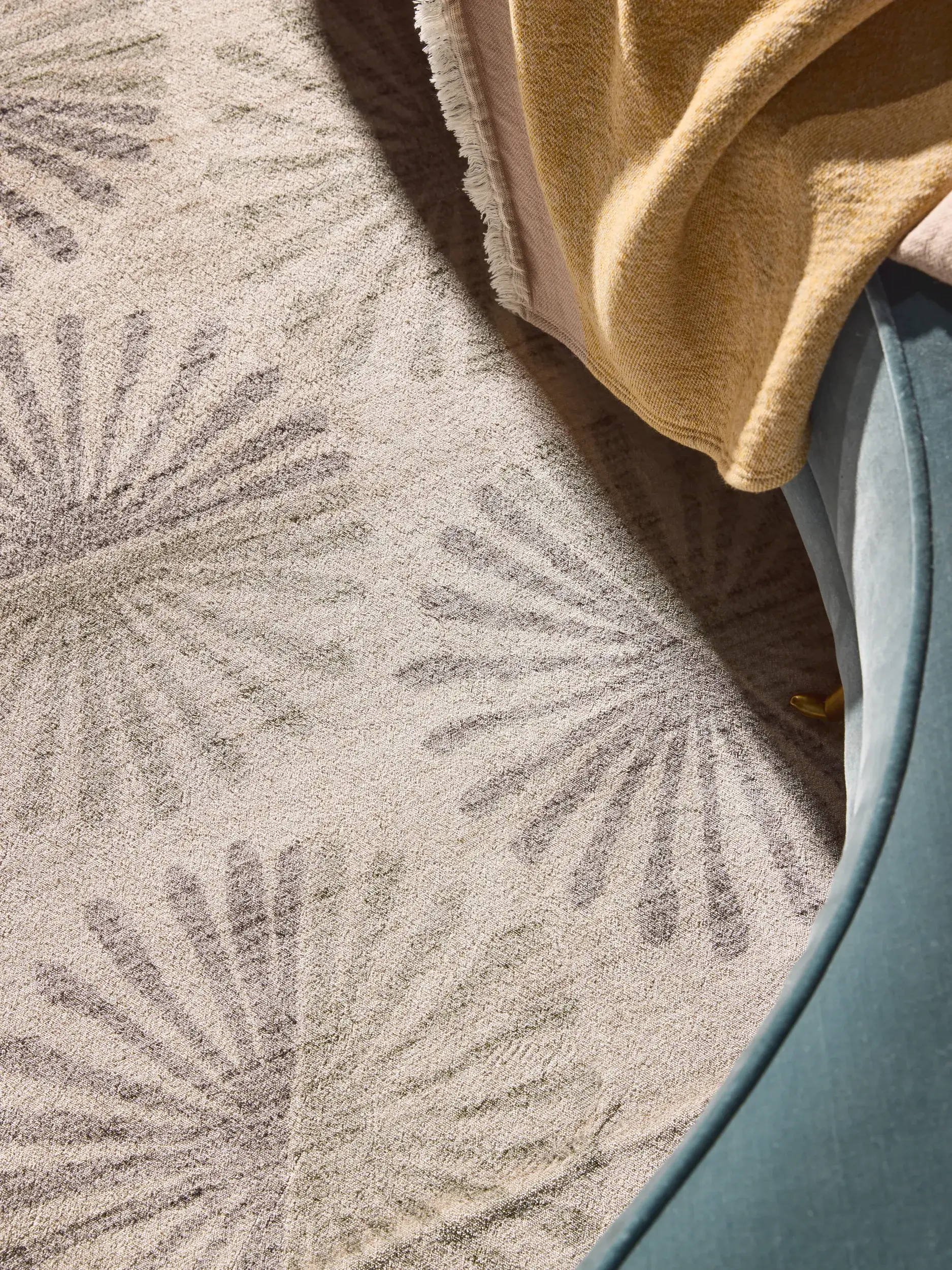Rug made of 100% Polyester in Beige with a 100% Polyester high pile by benuta Nest
