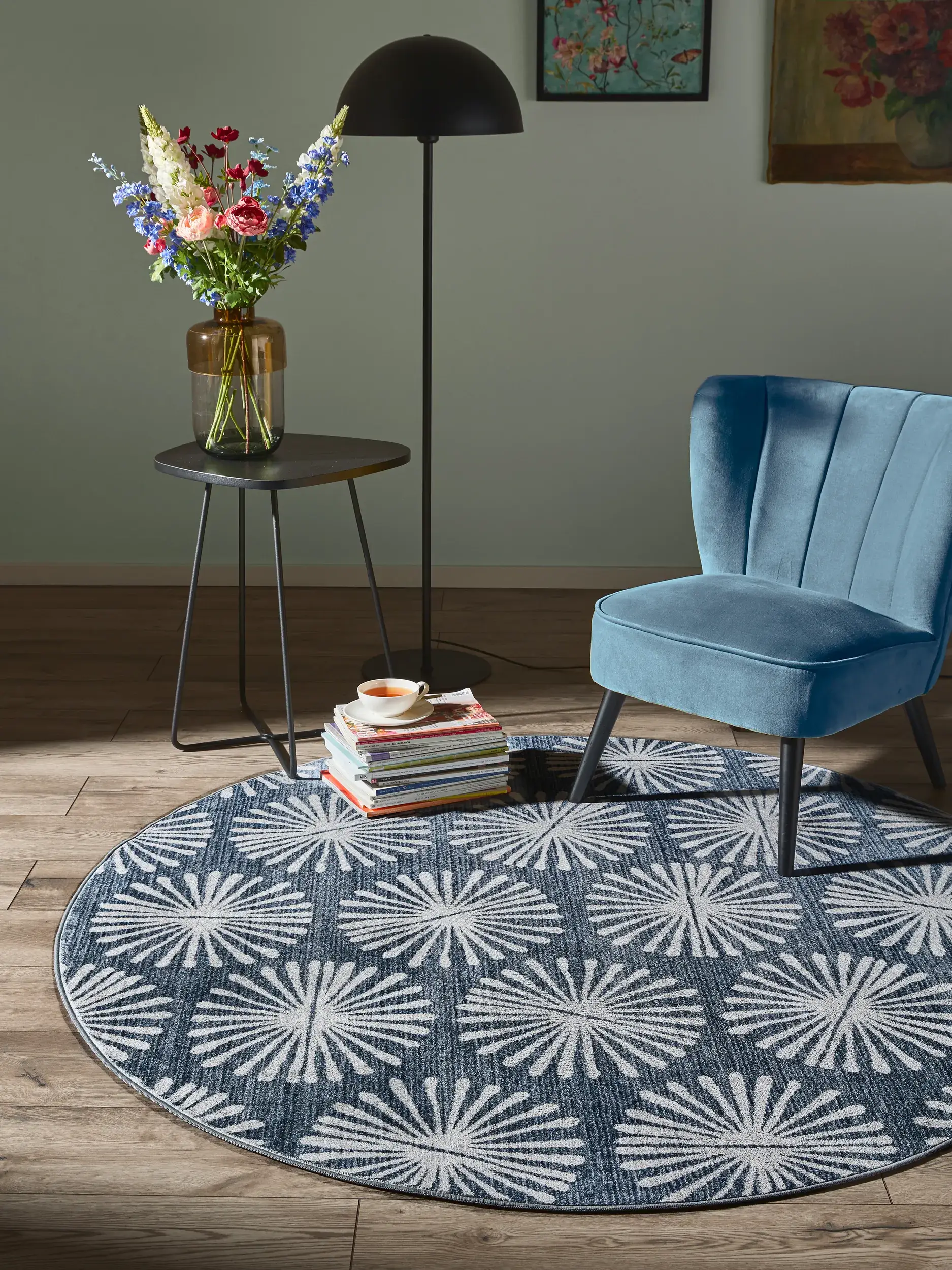 Rug made of 100% Polyester in Grey with a 100% Polyester high pile by benuta Nest