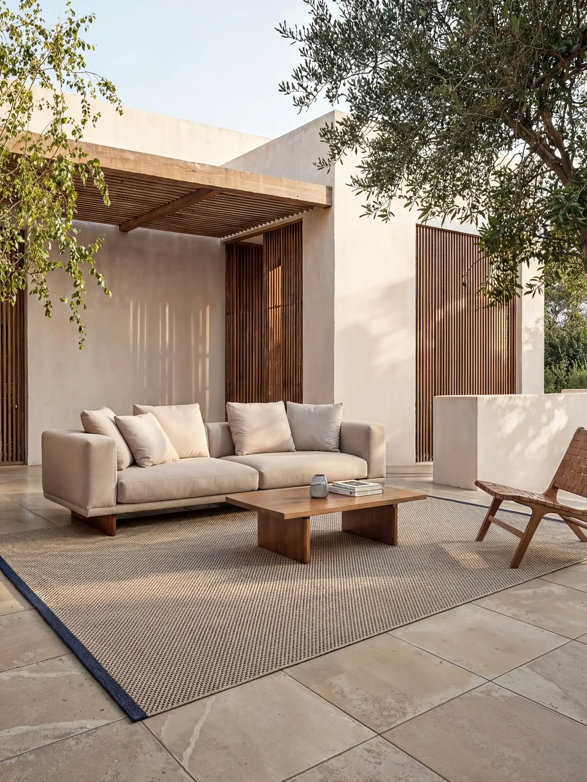 Teppich Arvea aus 100% Polyester (recyceltes PET) in  von benuta Pure