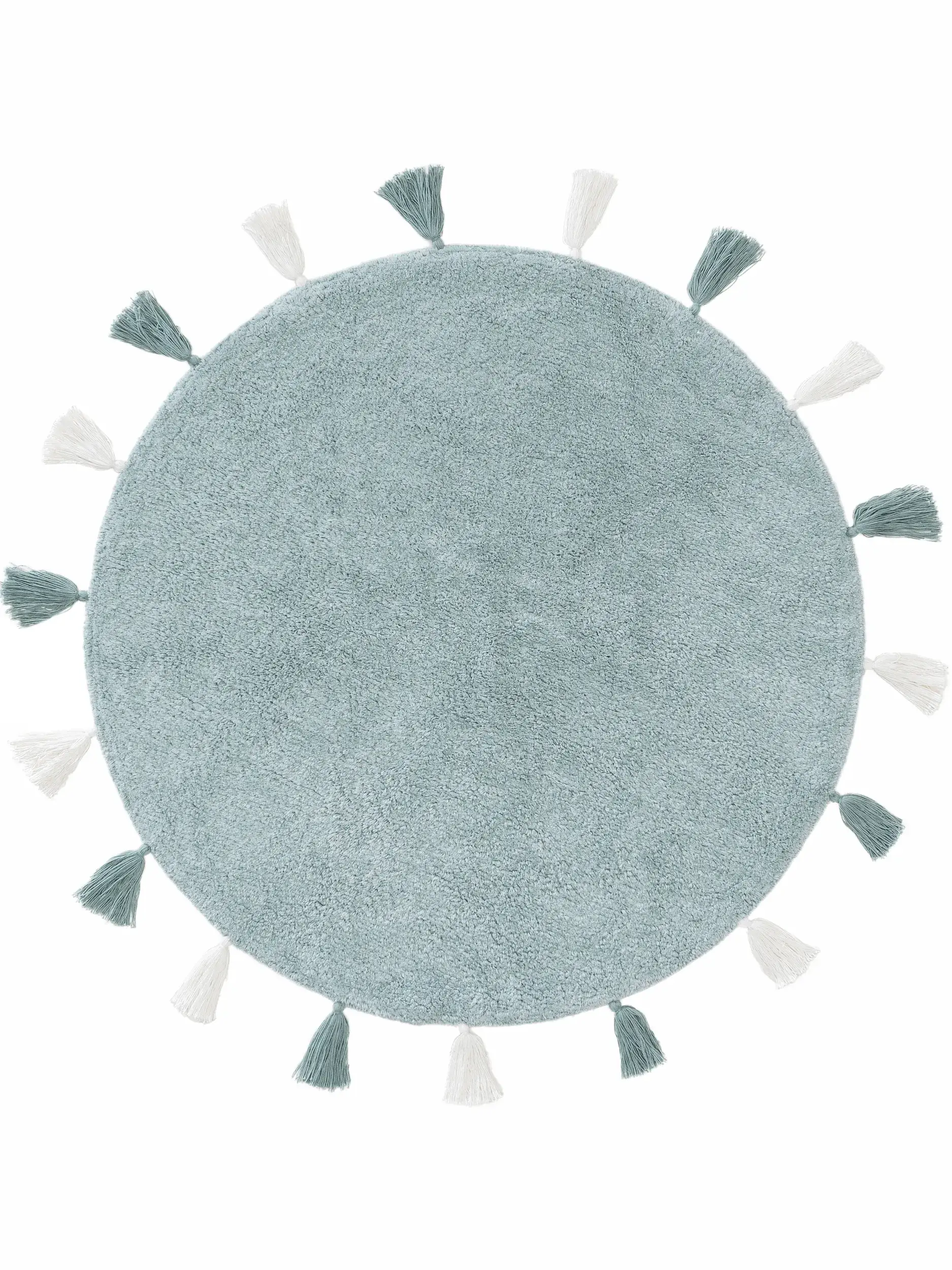 Rug made of 100% Baumwolle in Grün with a 100% Baumwolle high pile by Lytte