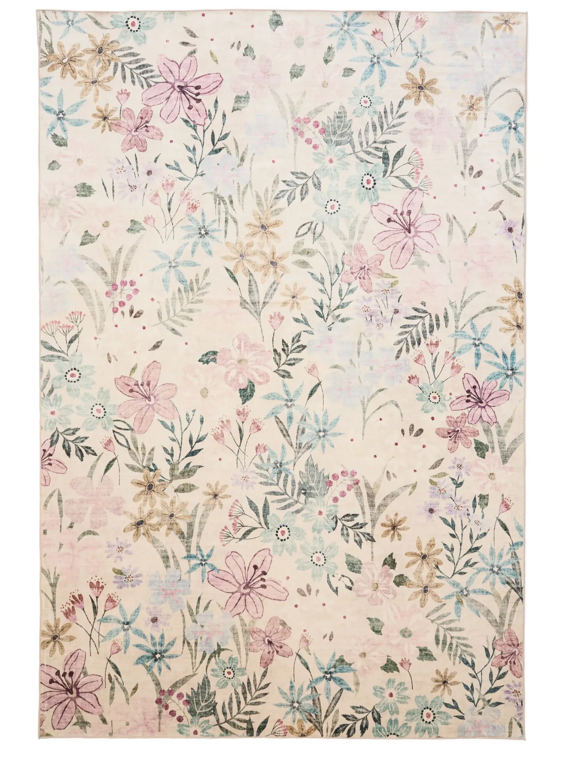 Rug made of 100% Polyester in Multicolour with a 100% Polyester high pile by benuta Nest