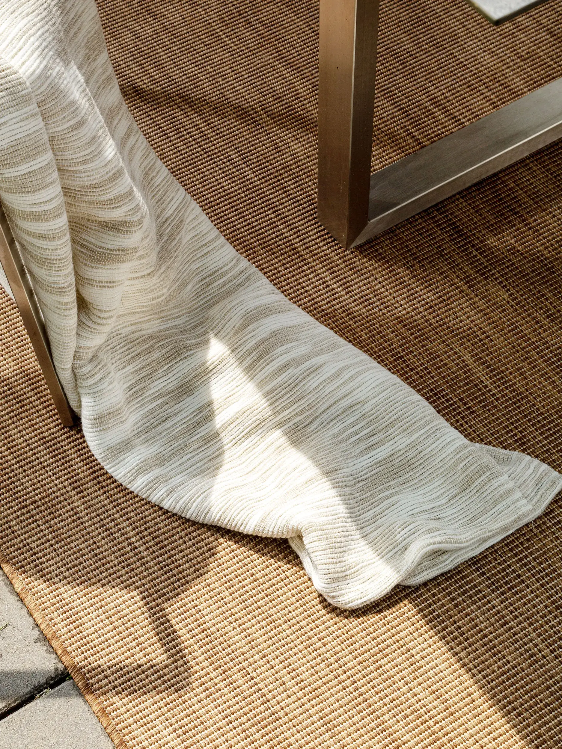 Rug made of 100% Polypropylen in Braun with a 100% Polypropylen high pile by benuta Nest