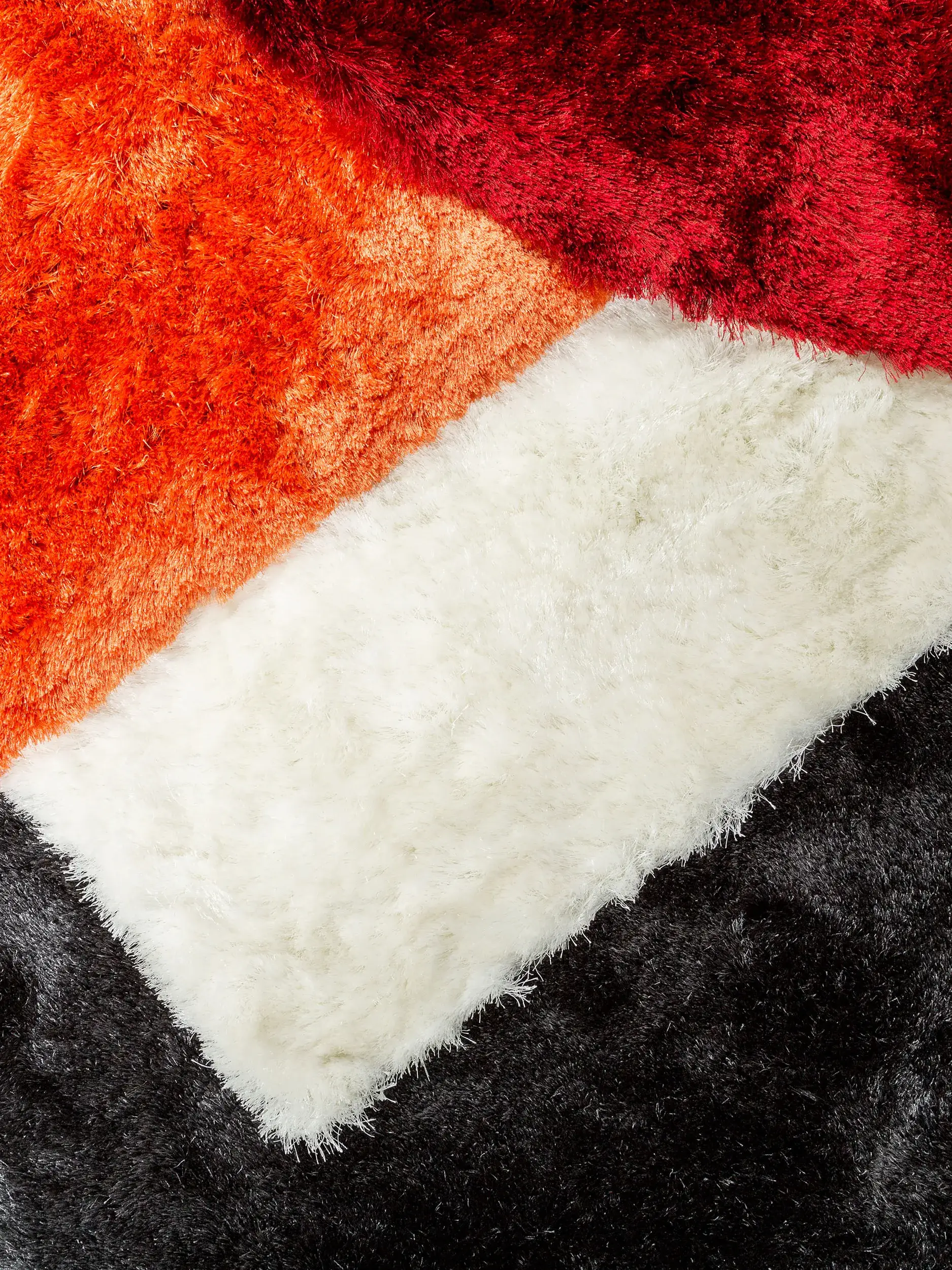 Teppich aus 100% Polyester in Grau mit 100% Polyester hohem Flor von benuta Nest