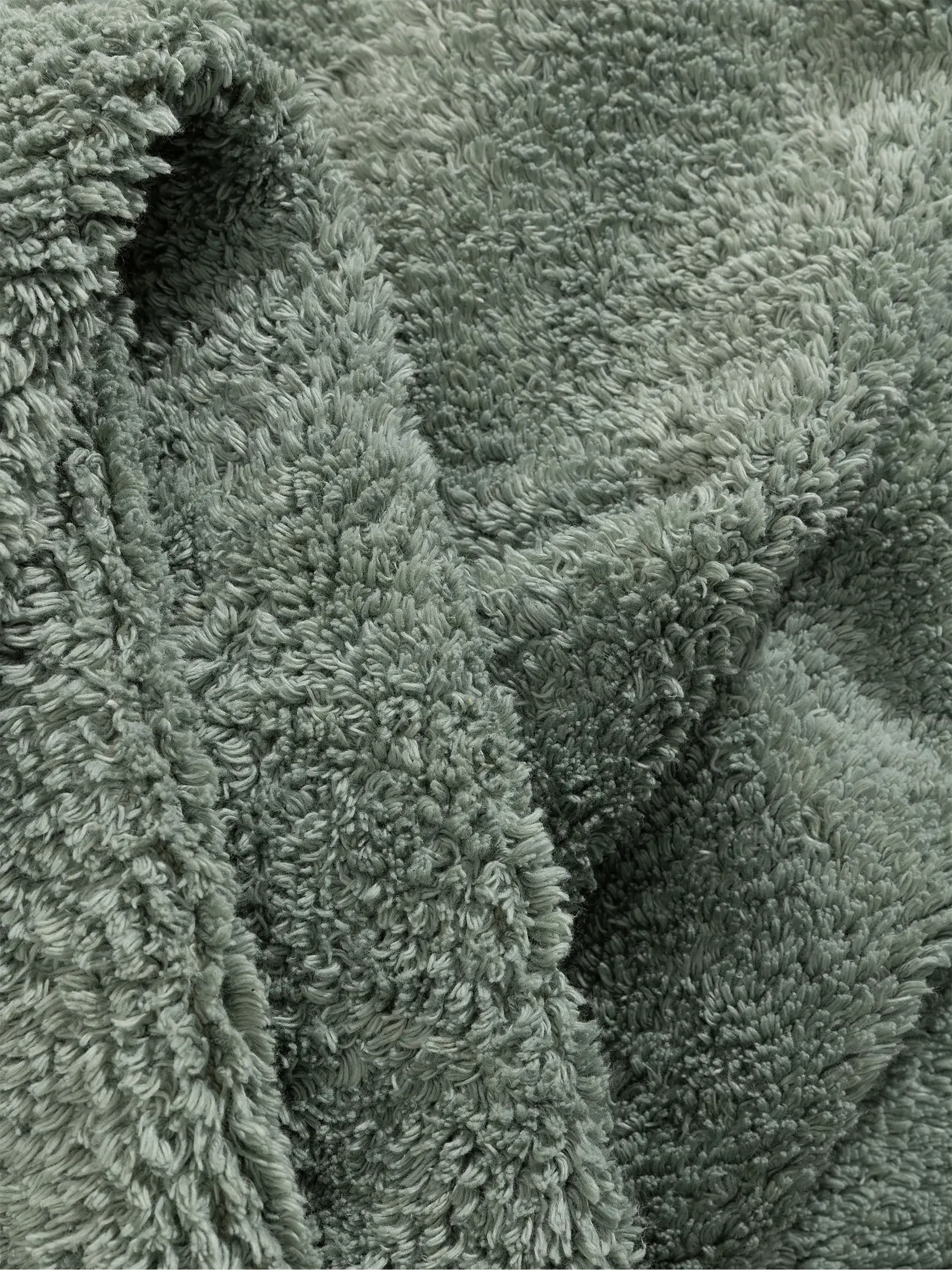 Tappeto di 100% Cotone in Verde con pelo alto 100% Cotone da Lytte