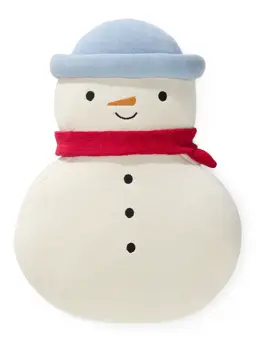 Kerstkussen Snowman Wit