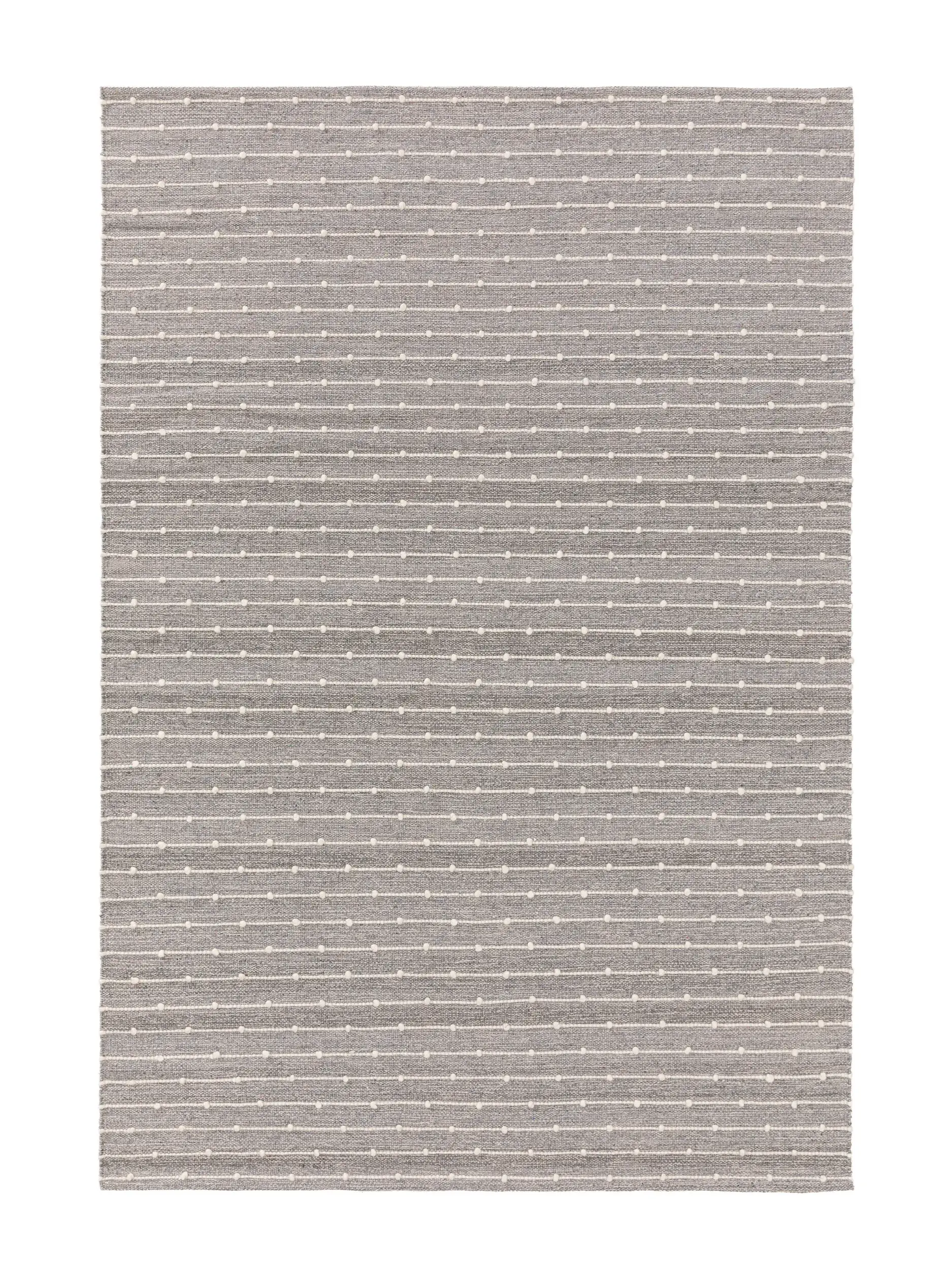 Tappeto di 80% Cotone, 20% Lana in Grigio con pelo alto 80% Cotone, 20% Lana da Lytte