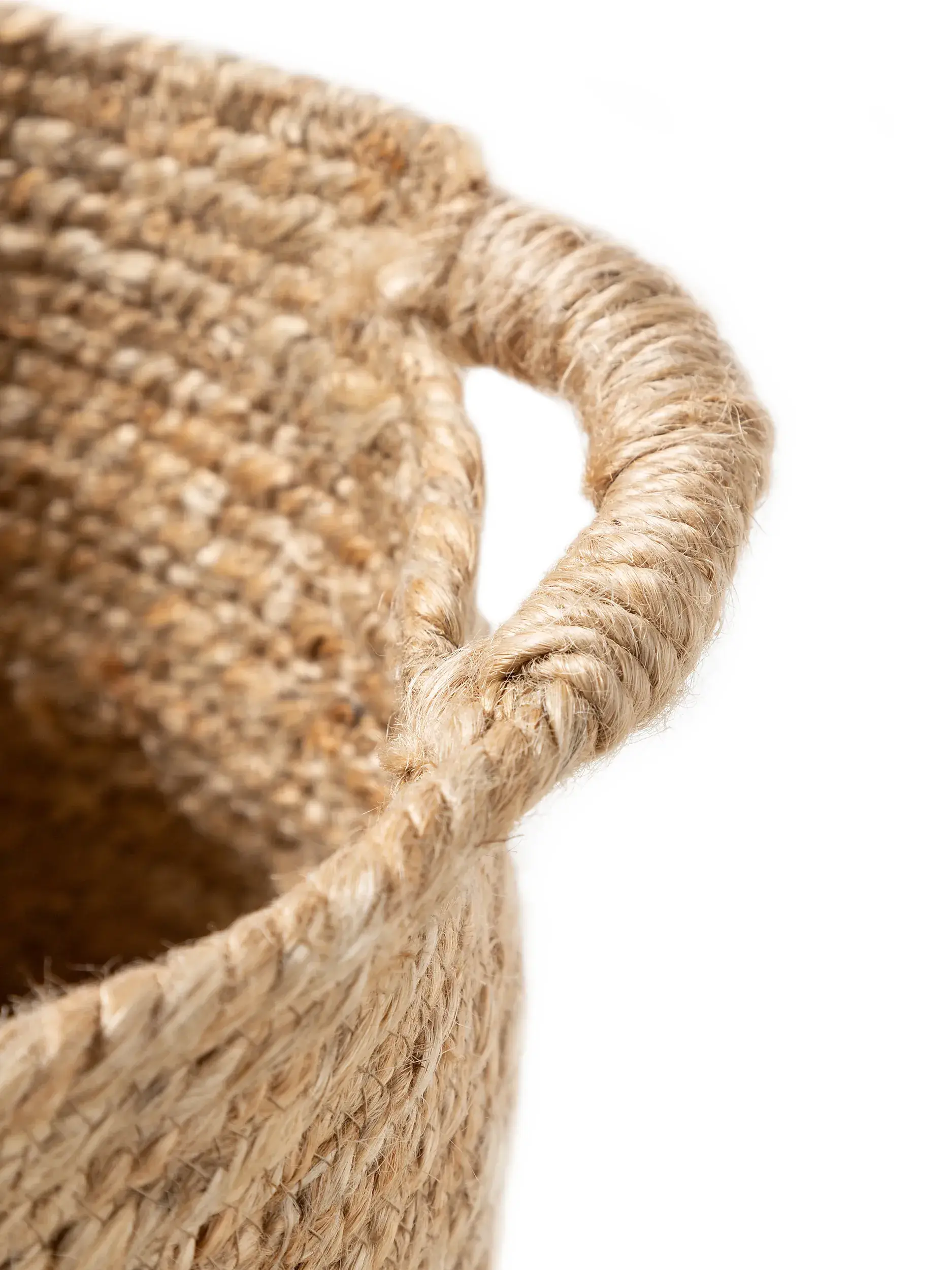 Korb-Set (3-tlg.) Aylin Natur im Design Plain aus 100% Hemp von benuta Pure