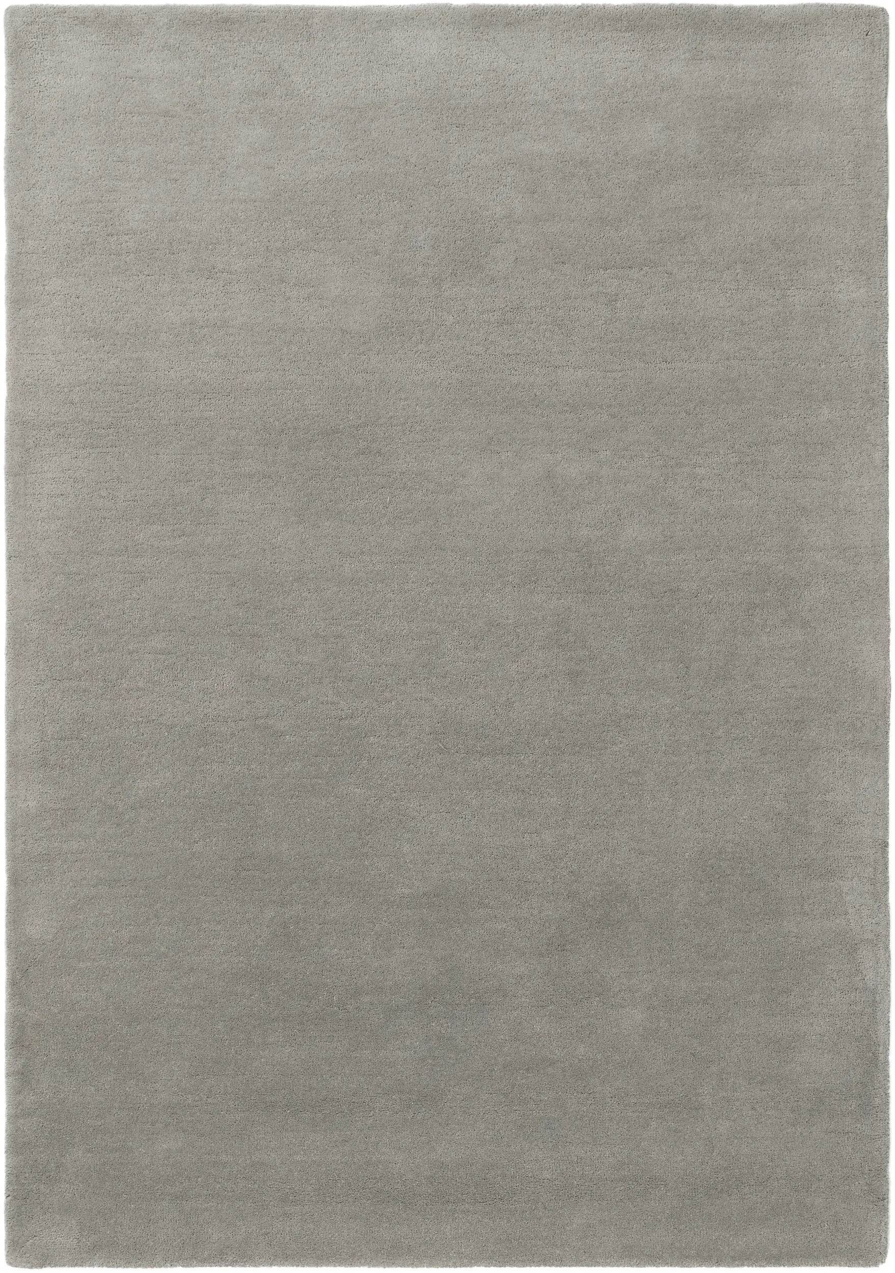 Teppich aus 100% Wolle in Grau mit 100% Wolle hohem Flor von benuta Nest