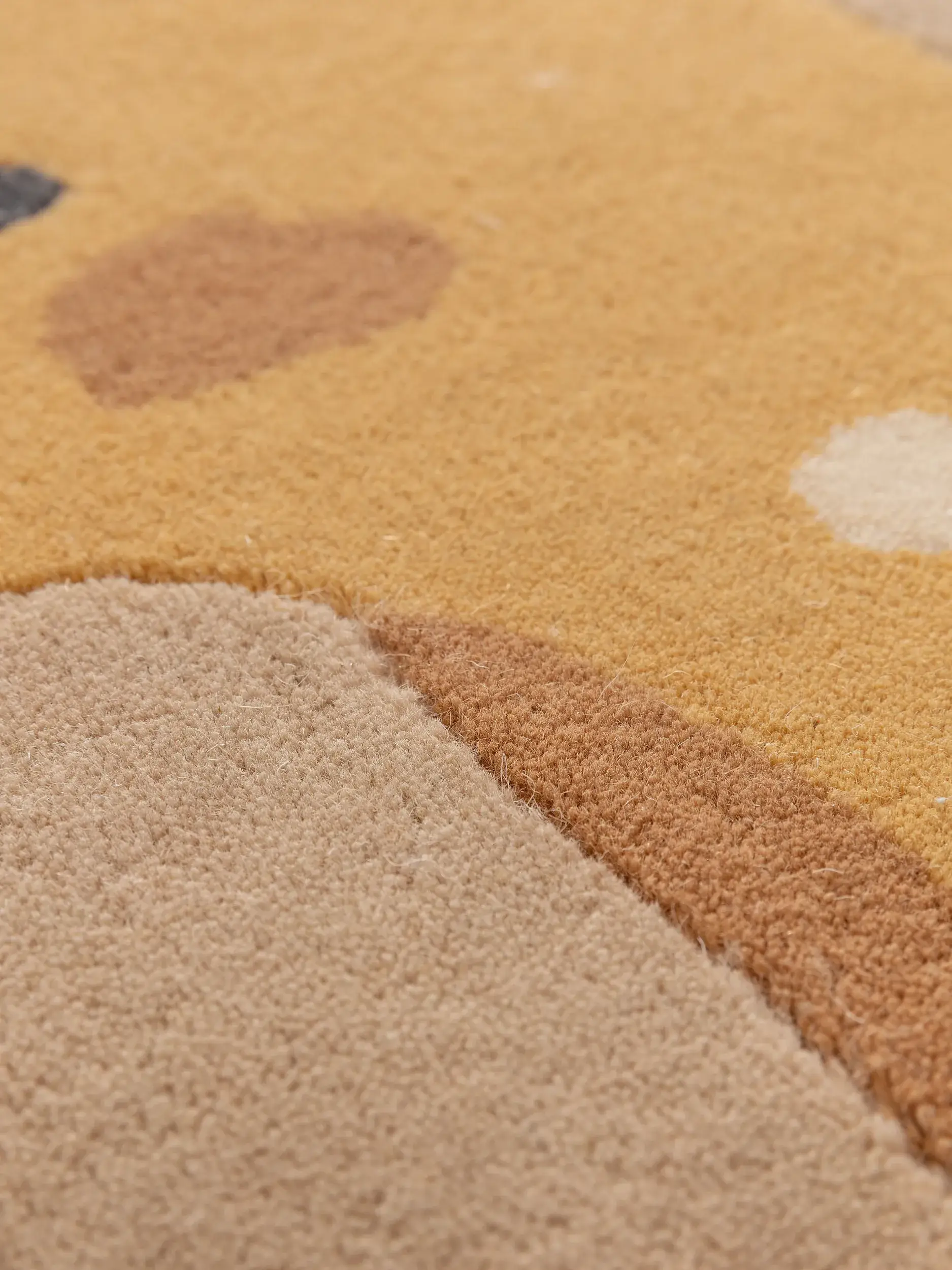 Teppich aus 100% Wolle in Multicolor mit 100% Wolle hohem Flor von Lytte