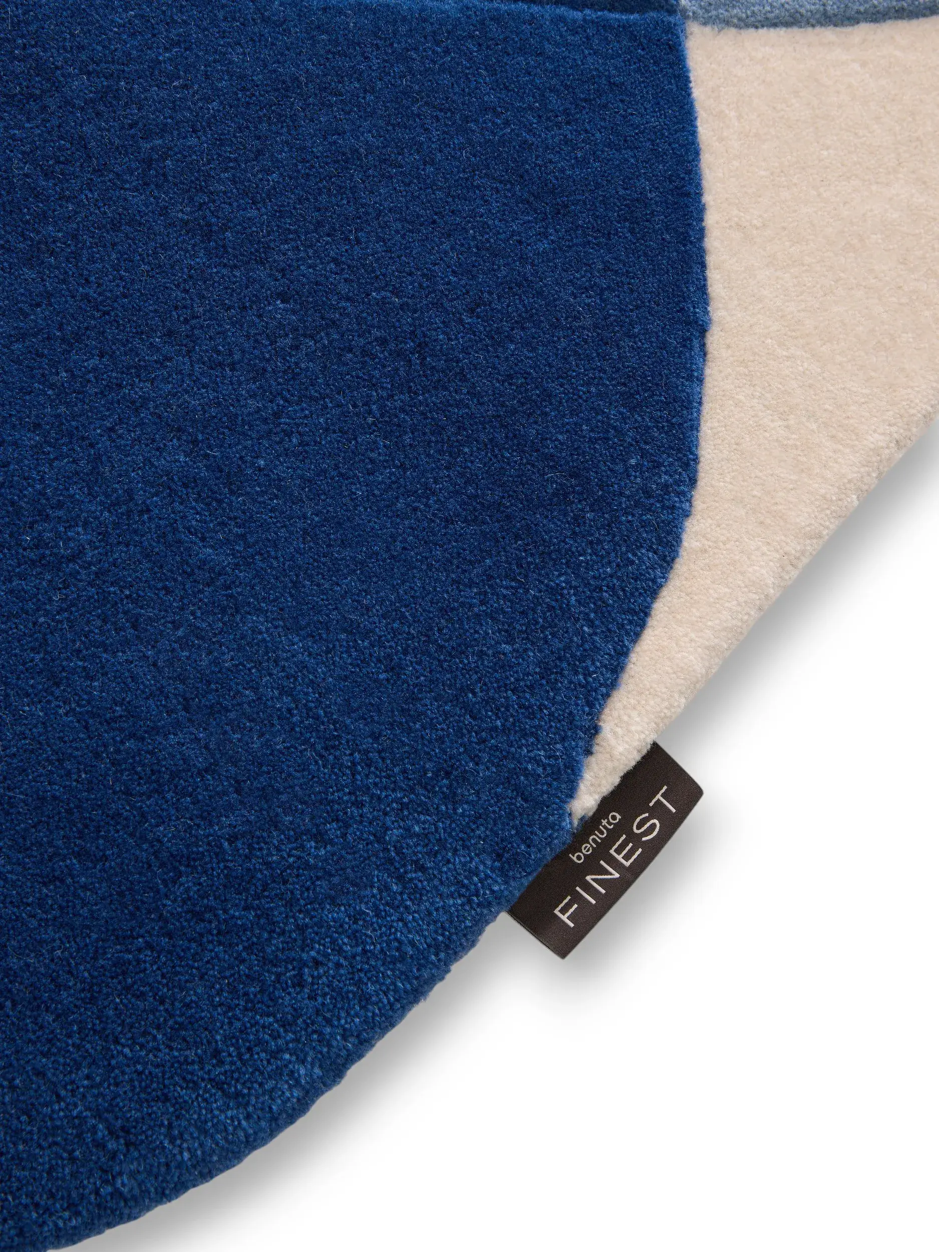 Tapete de 100% Lã (da Nova Zelândia) em Azul com pelo de 100% Lã (da Nova Zelândia) de altura da benuta Finest