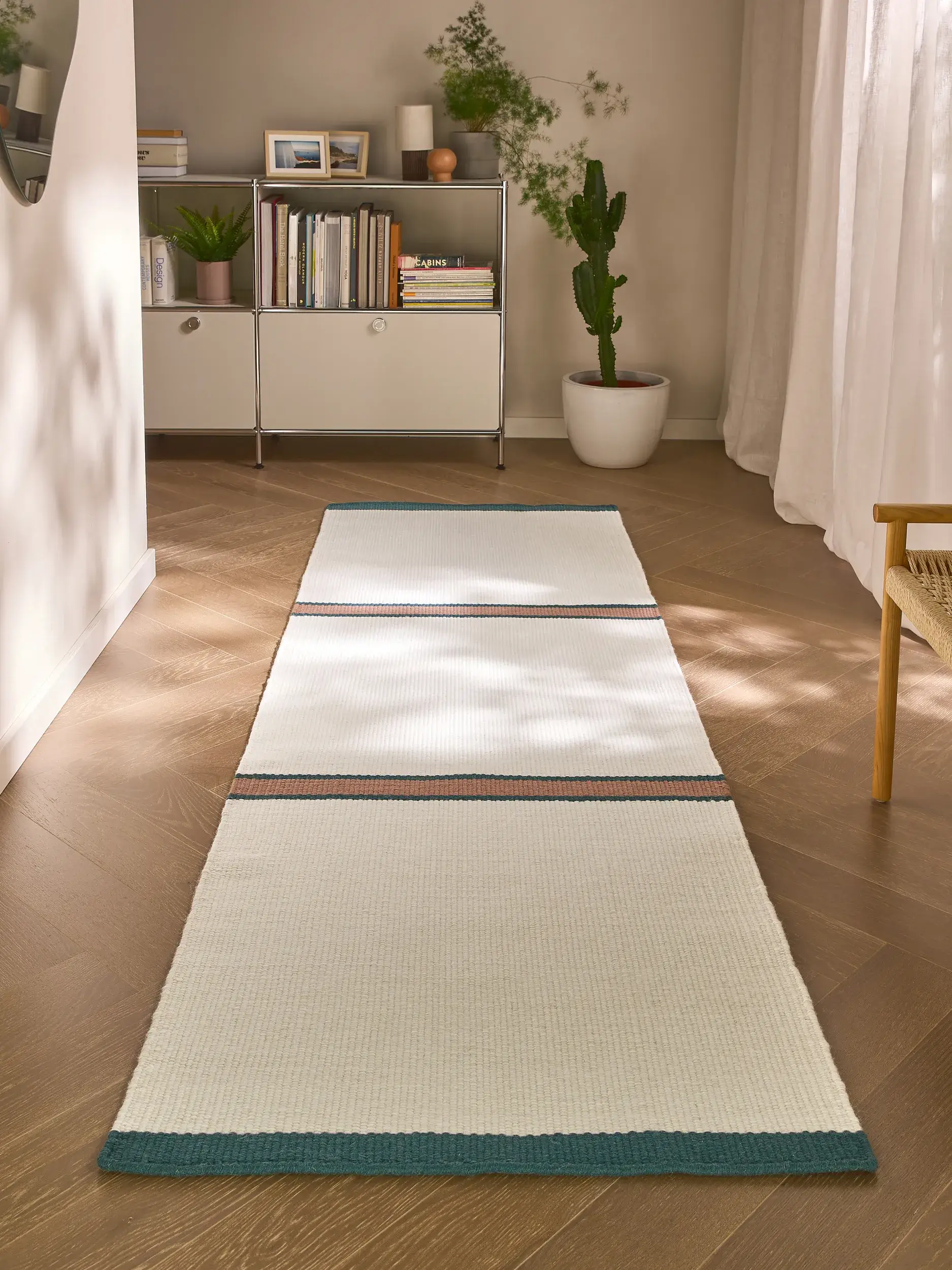 Rug made of 100% Wool in Beige with a 100% Wool high pile by benuta Pure