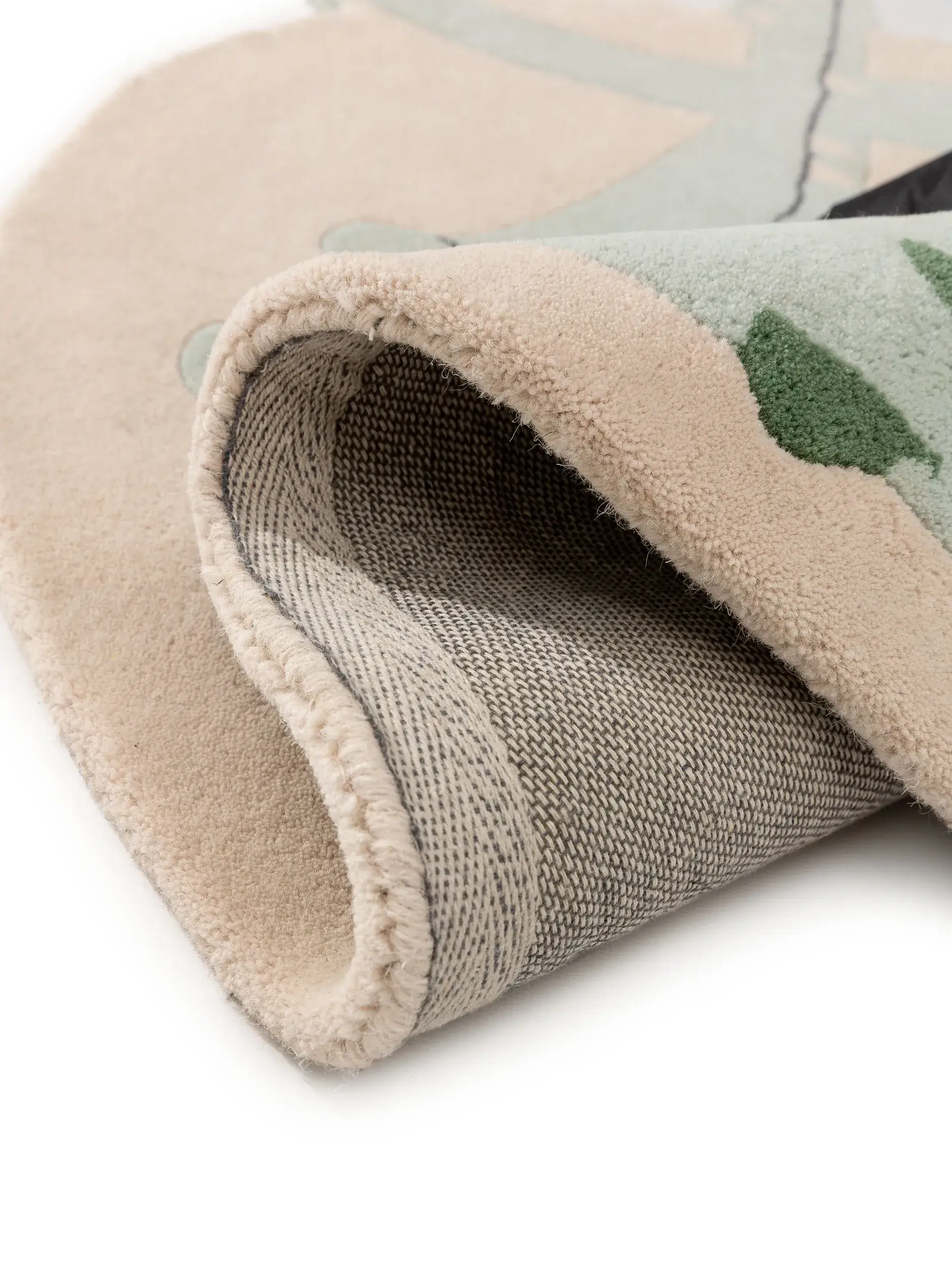 Teppich aus 100% Wolle in Multicolor mit 100% Wolle hohem Flor von Lytte